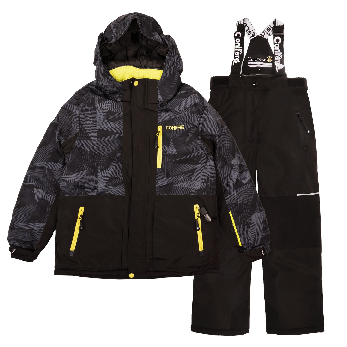 DUNCAN - Boys Black/Lime Snowsuit Set