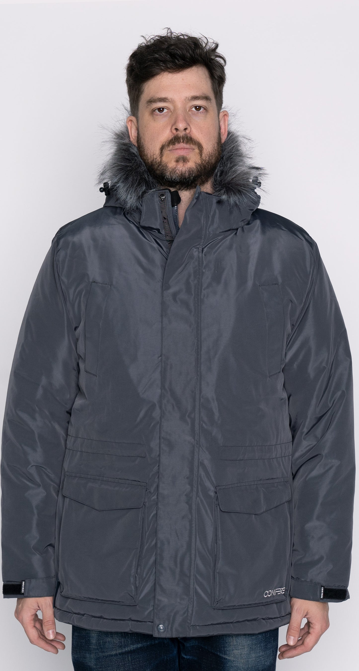 Water and Wind Resistant Quilted Fleece Lined Adjustable Mens Parka