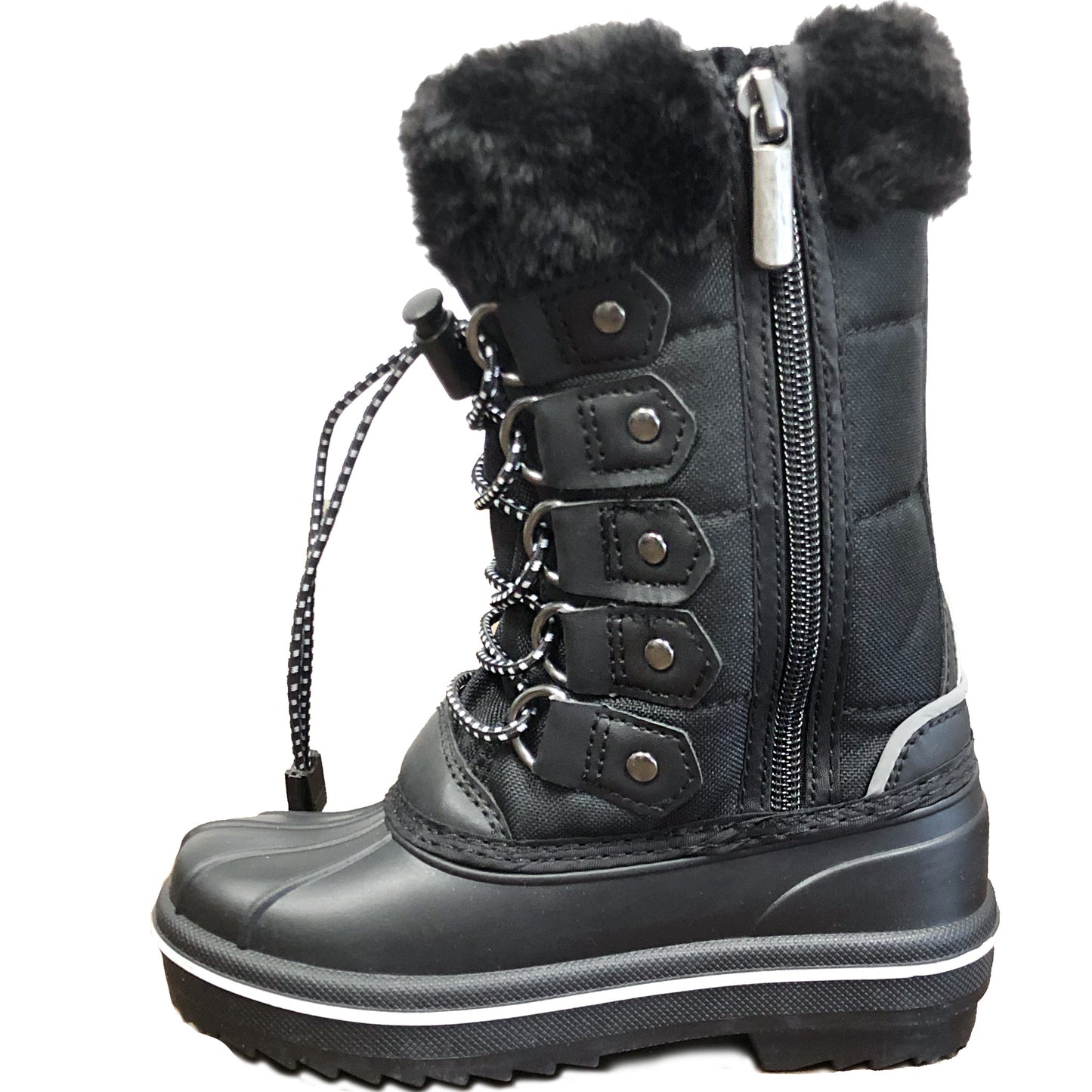 MIRA - Girls' Black Winter Boots