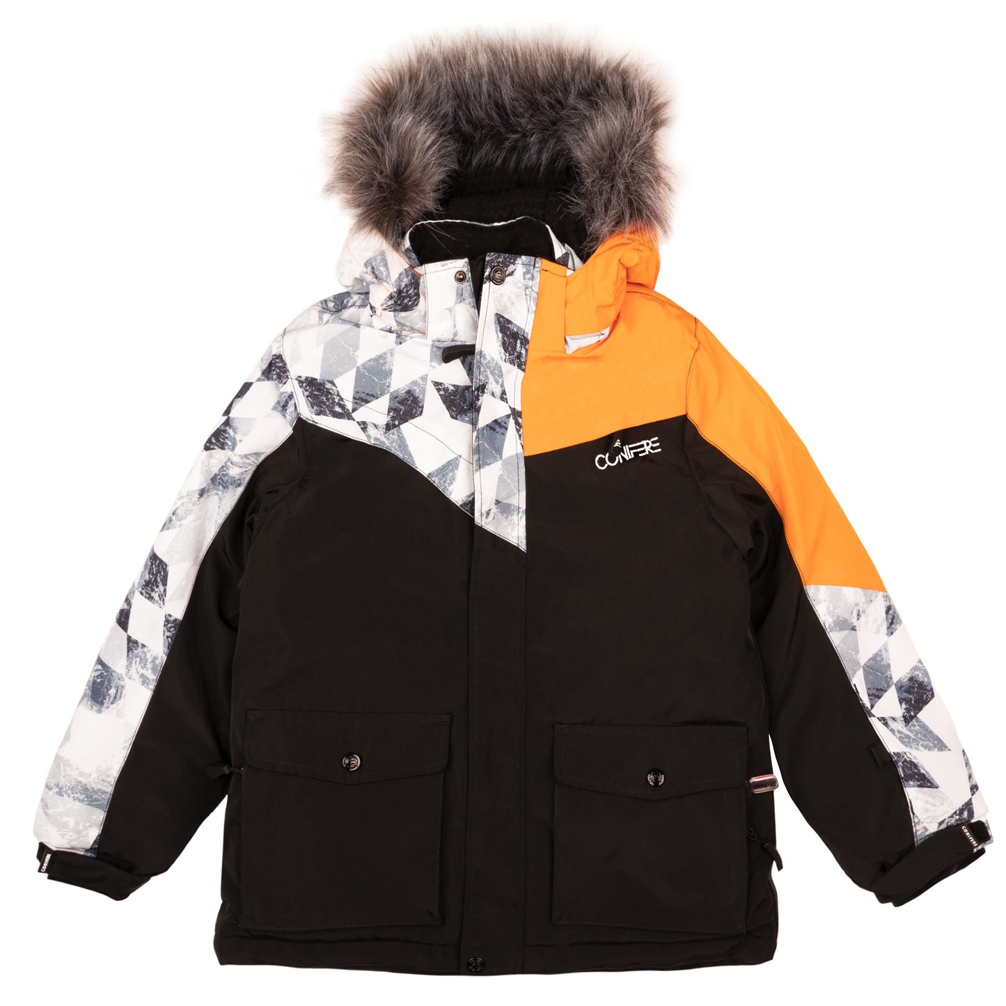 OBO - Boys Black/Orange Snowsuit Set