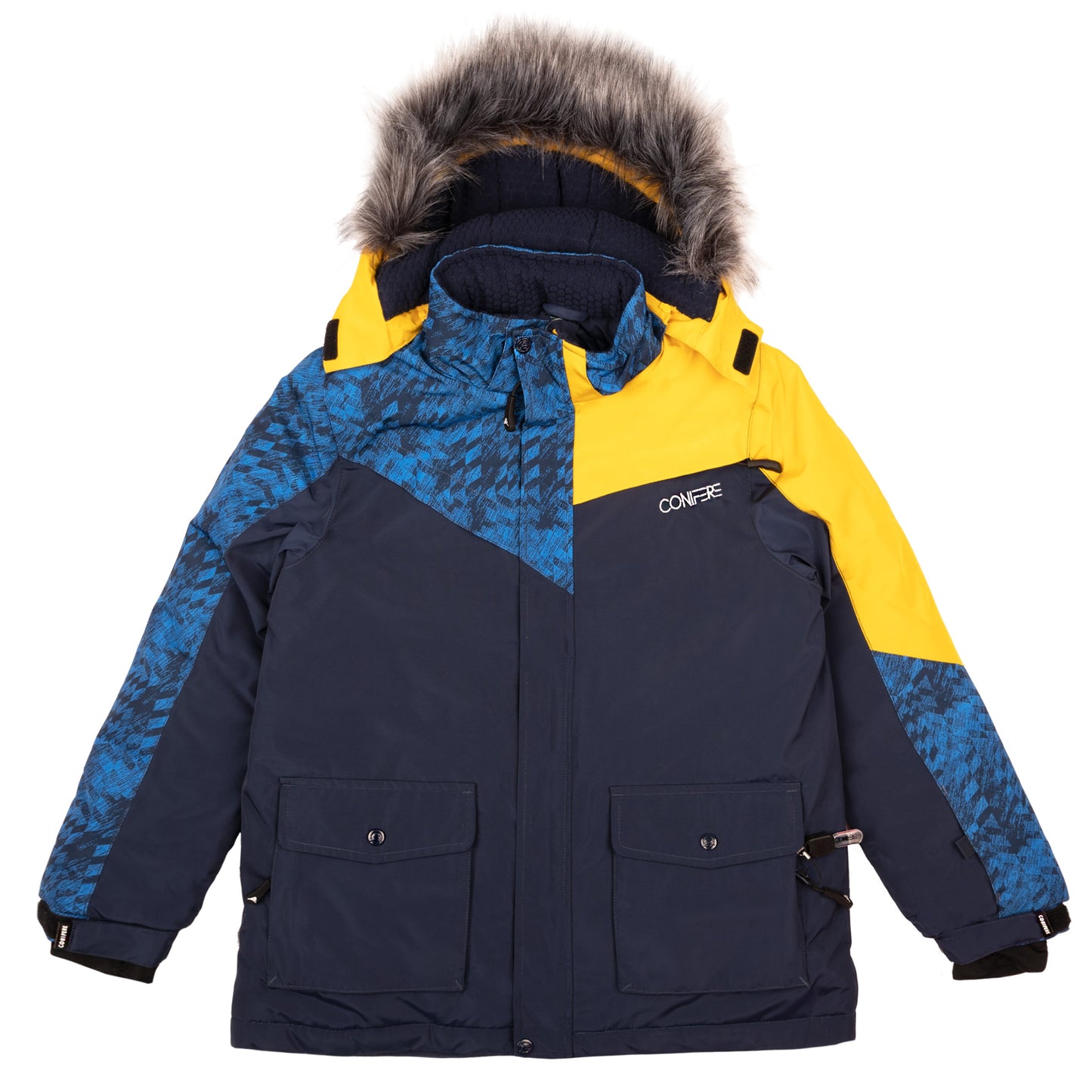 OBO - Boys Navy/Yellow Snowsuit Set