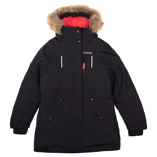 Kids Water and Wind Resistant Removable Fur Parka
