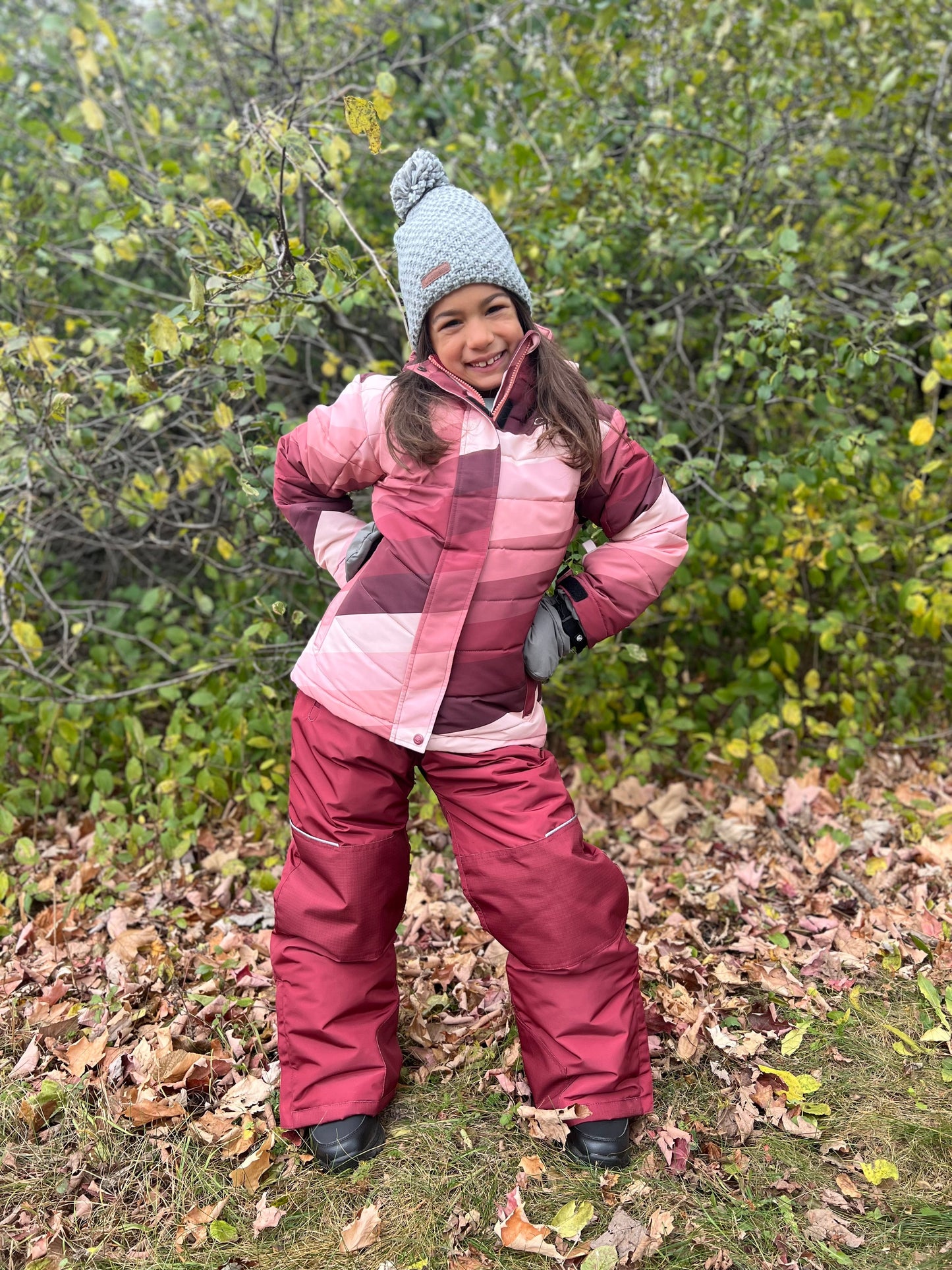 CONICA DUSTY PINK - Girls Dusty Pink 2-piece Snowsuit Set