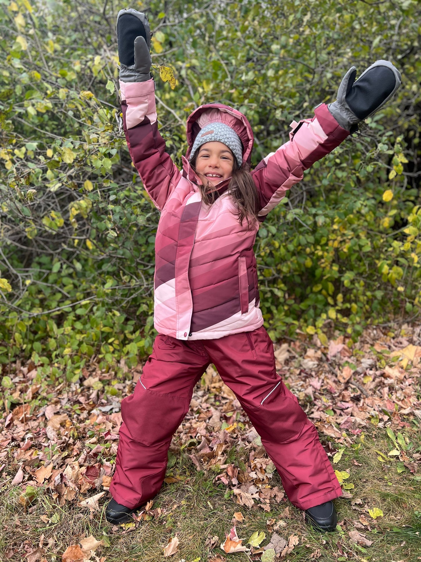 CONICA DUSTY PINK - Girls Dusty Pink 2-piece Snowsuit Set