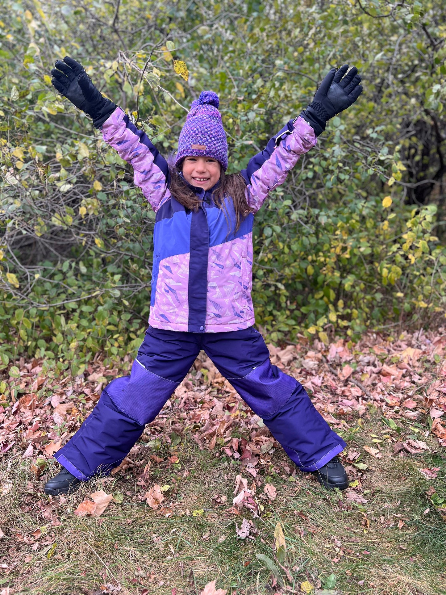 PENDULA PURPLE - Girls Purple 2-piece Snowsuit Set