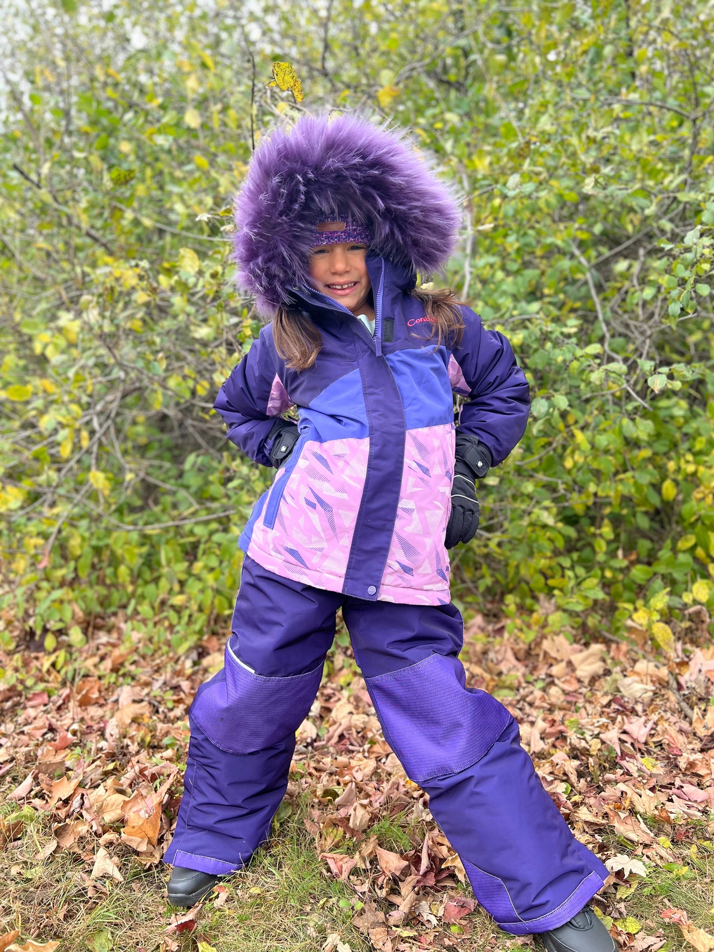 PENDULA PURPLE - Girls Purple 2-piece Snowsuit Set