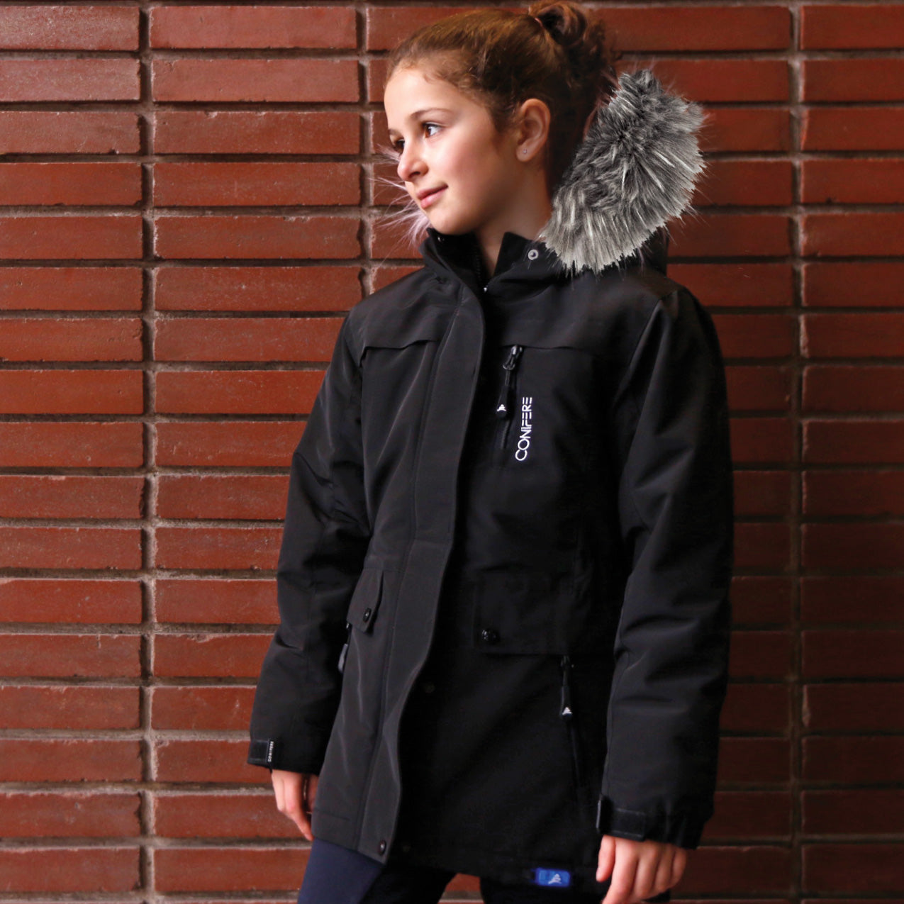 GirlS Black Parka