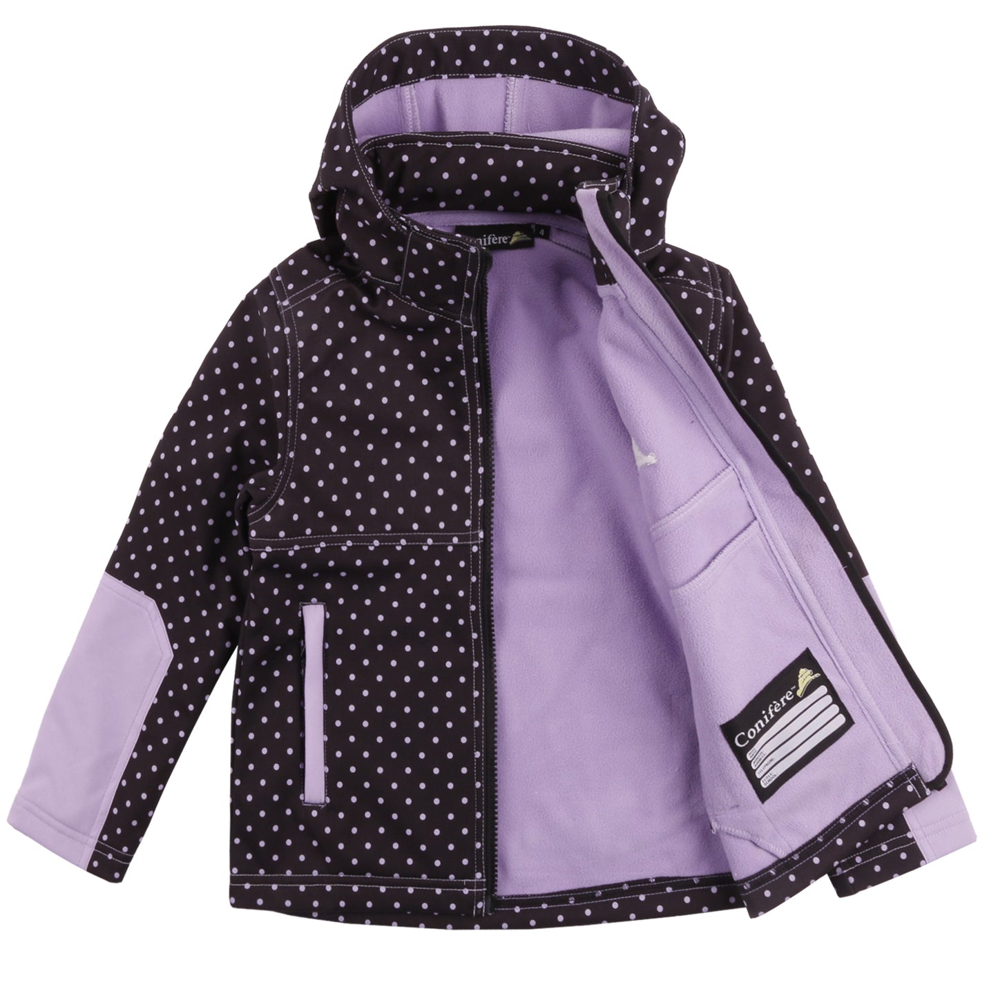 Veste lilas à pois