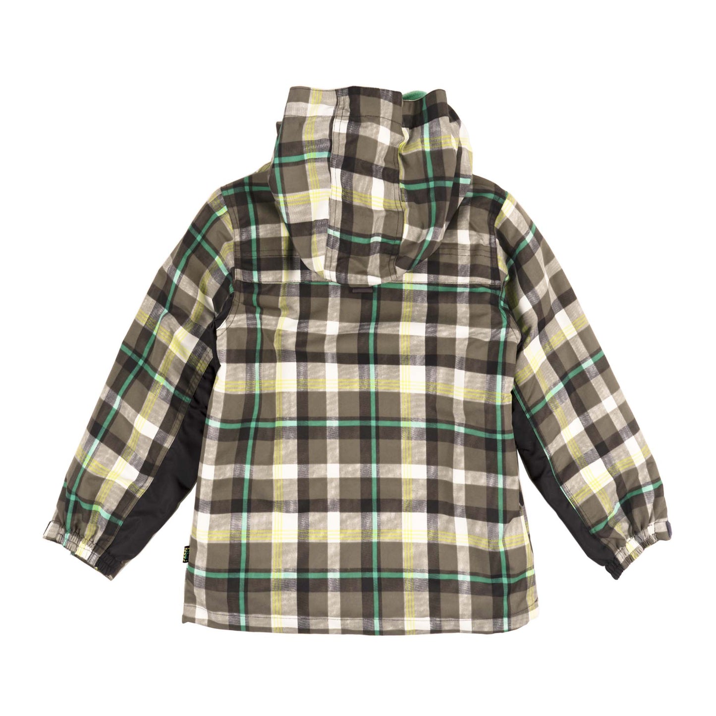 Veste 3-en-1 à carreaux verte pour garçon