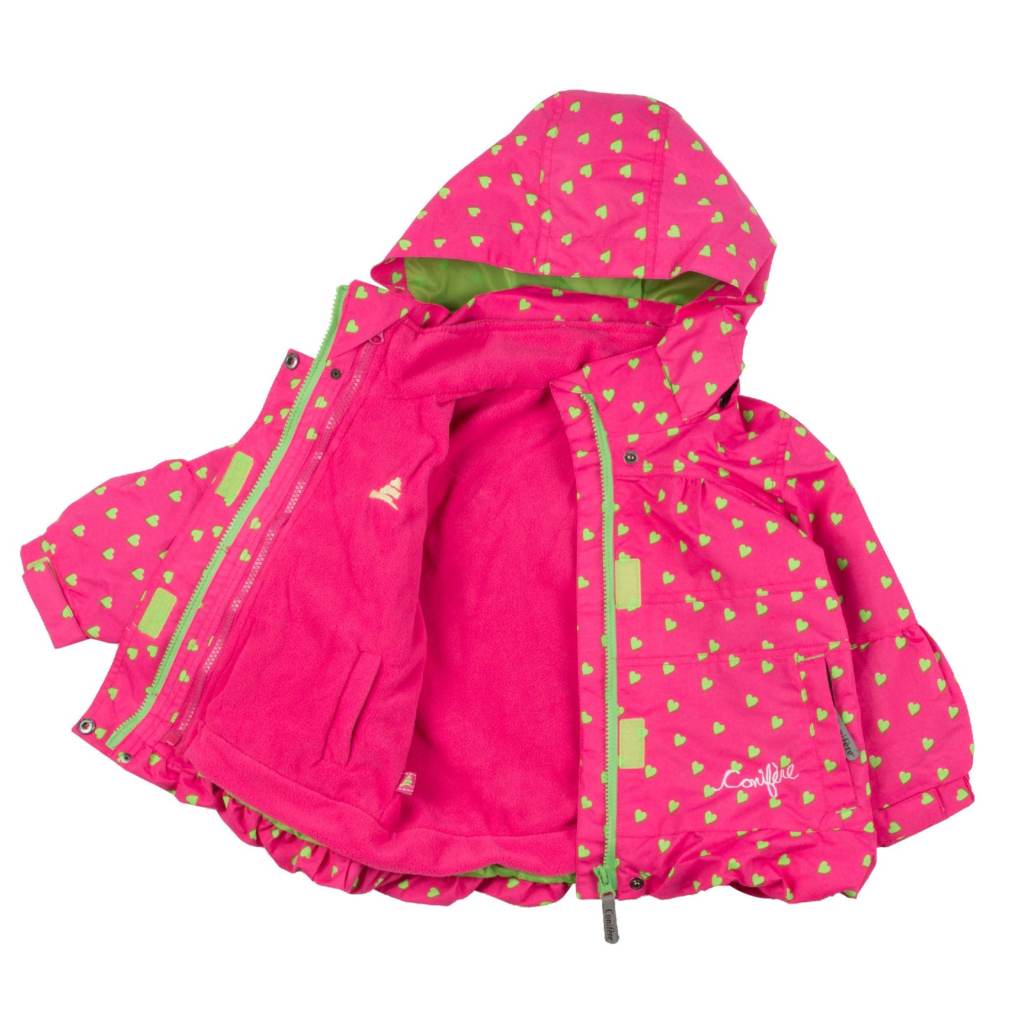 Fuschia Small Hearts Girl's 3-in-1 Set