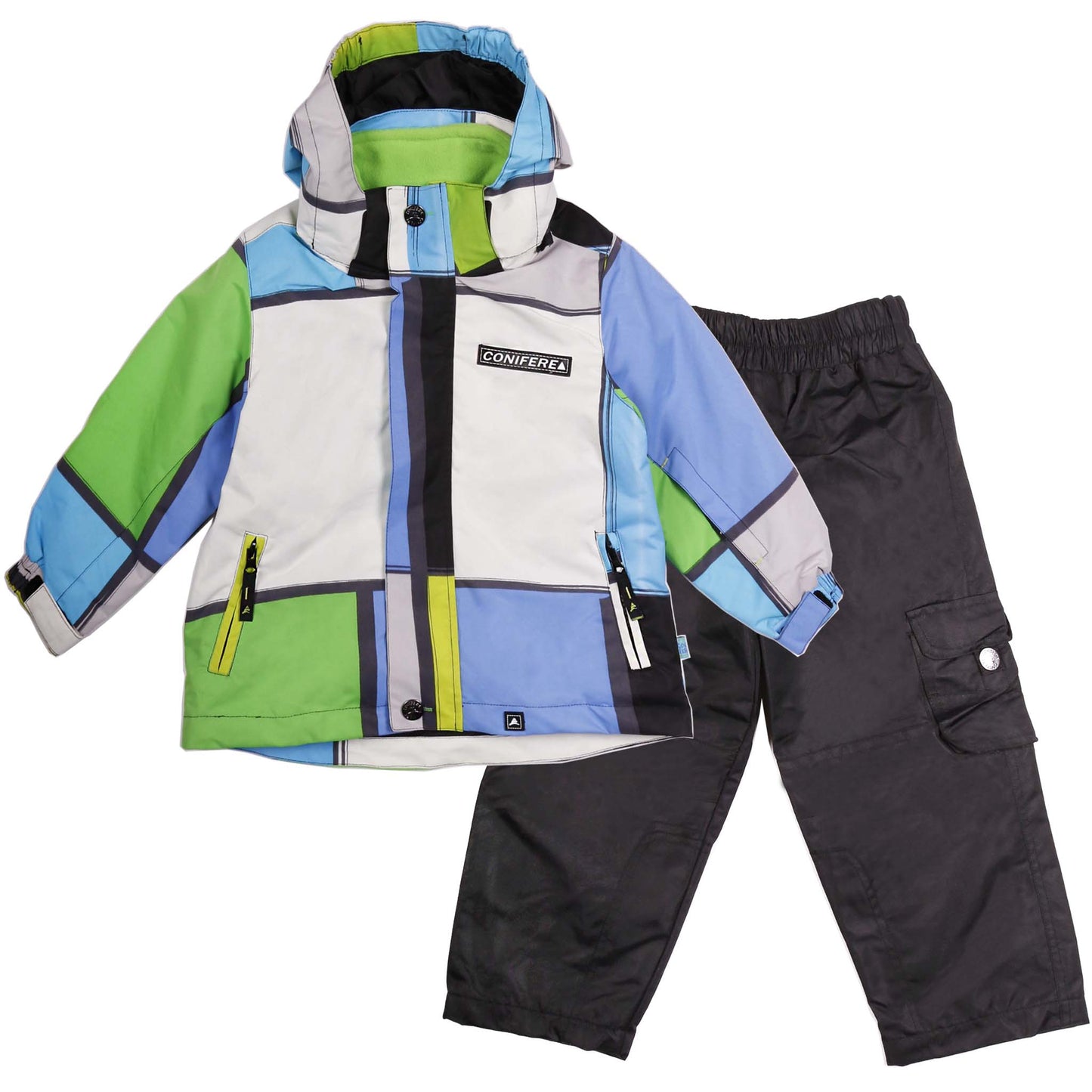 Ensemble 3 en 1 bleu/vert pour tout-petits garçons