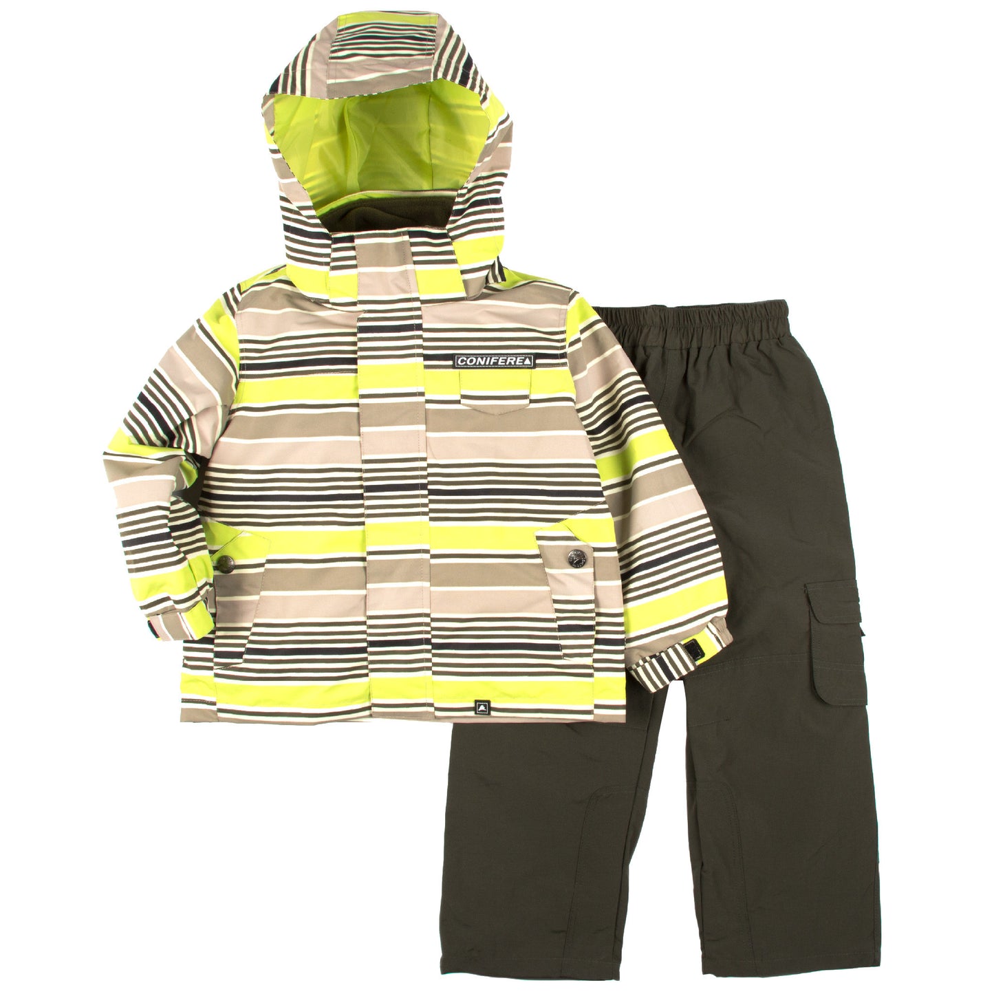 Ensemble 3-en-1 Lime Stripe pour garçons