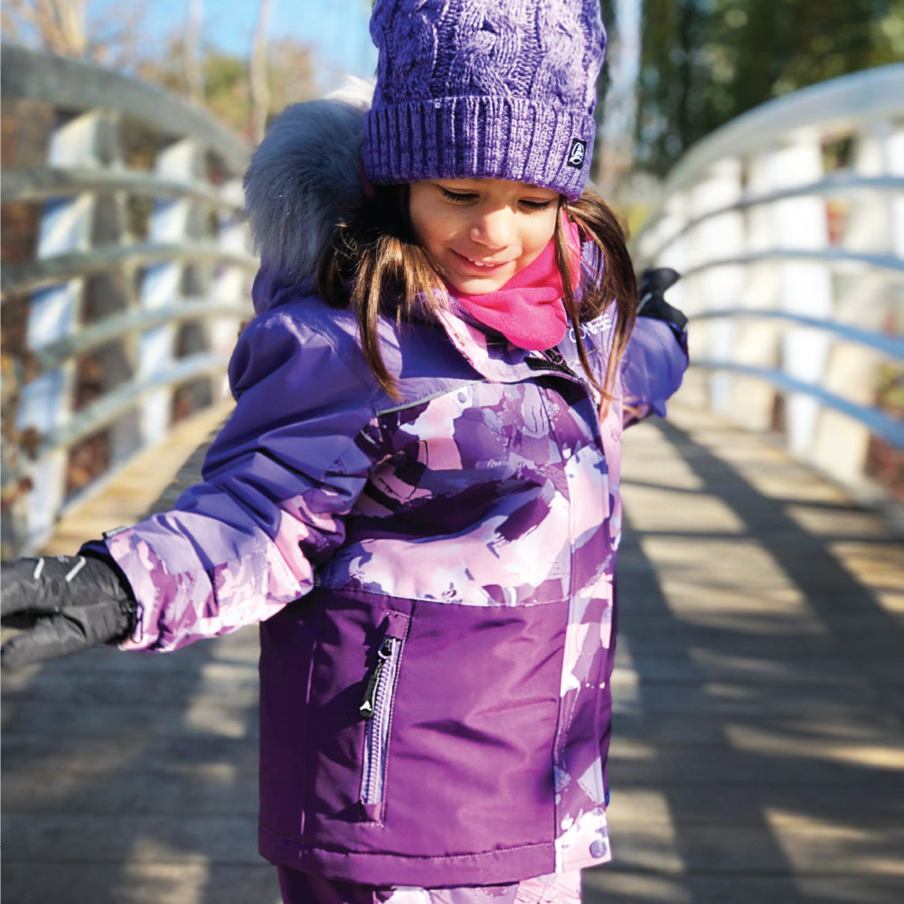 Purple NEBLINA Girl's Snowsuit Set