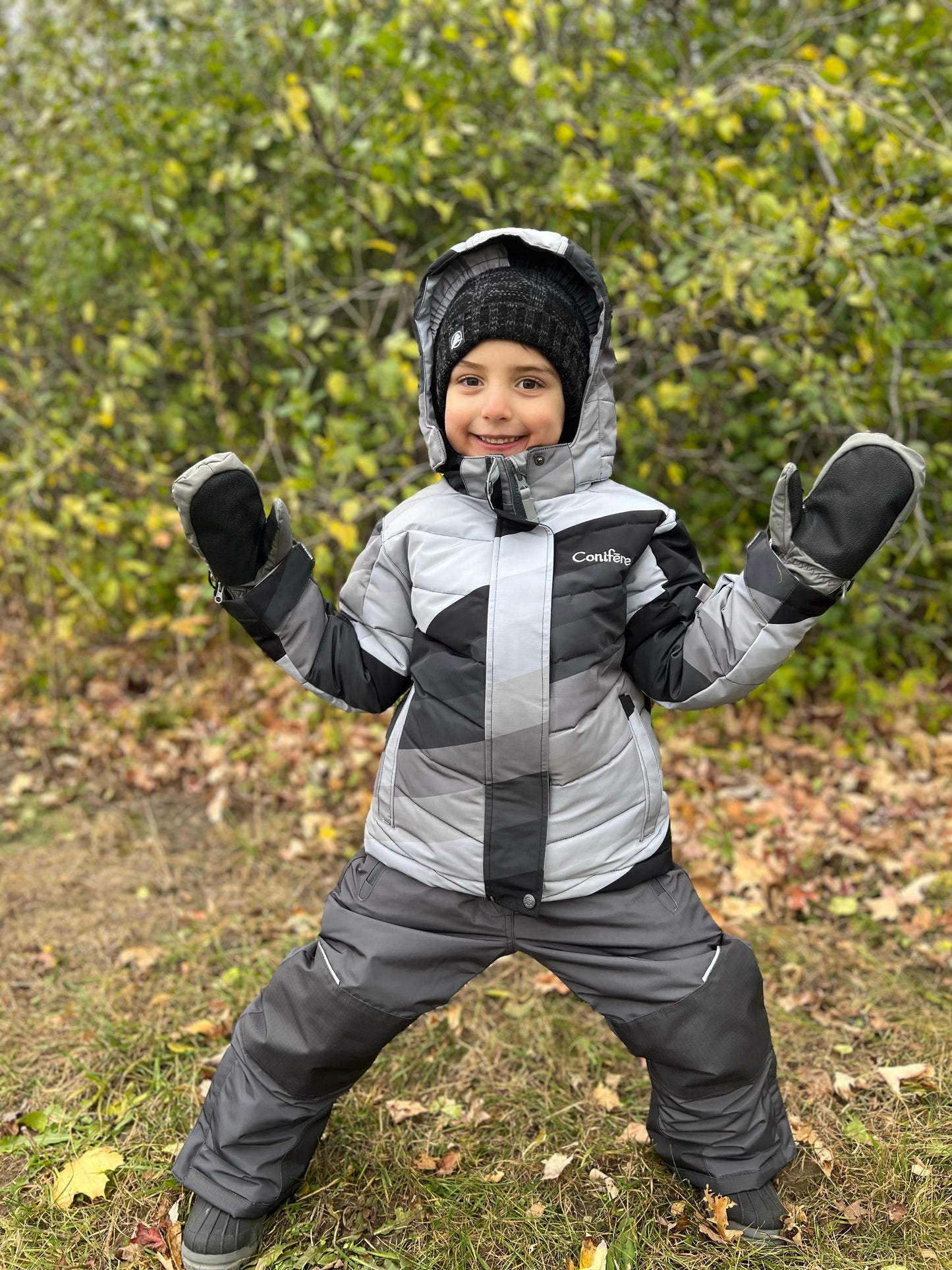 ALEPPO GREY COMBO- Boy's 2-piece Snowsuit Set