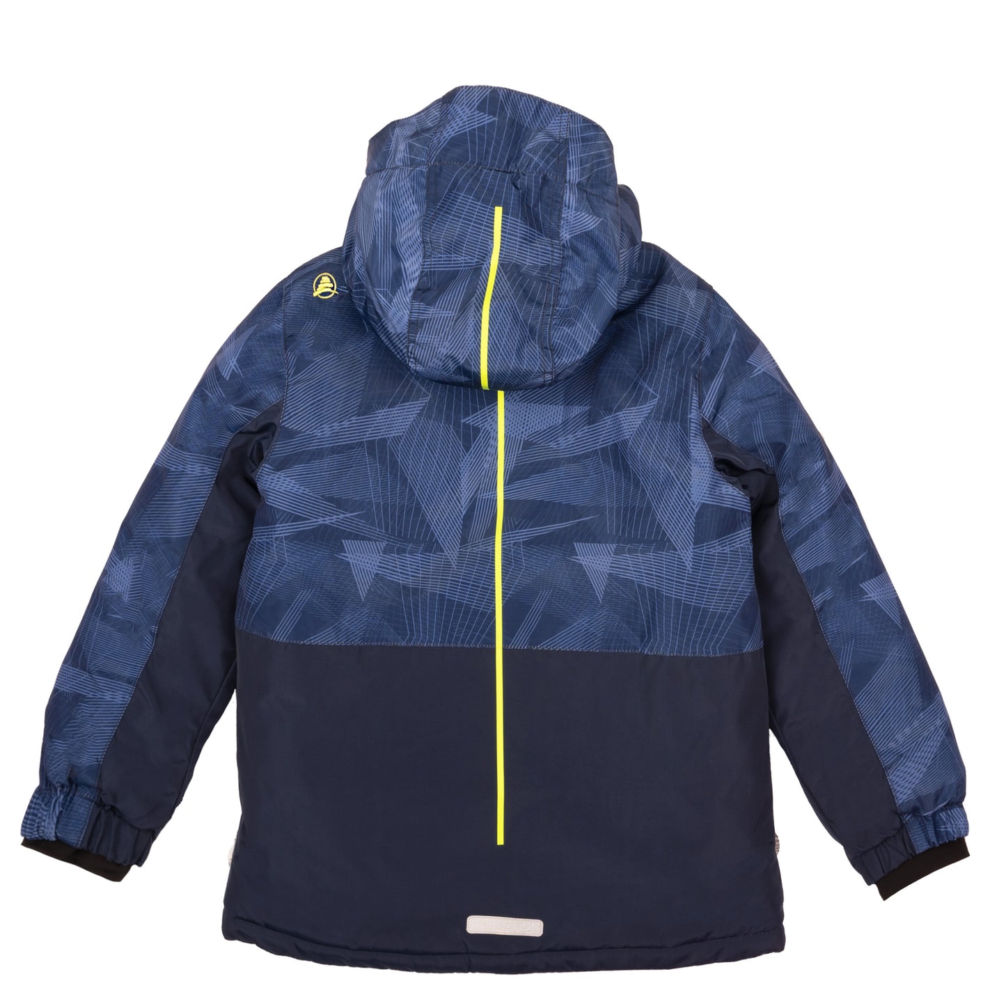 Kids' jacket and pants set with -35°C Cold Factor protection and 5000mm water-resistant outer shell. Features breathable fabric, wind stopper panel, removable hood, LED light gadget on zipper pull, and anti-pill polar fleece lining
