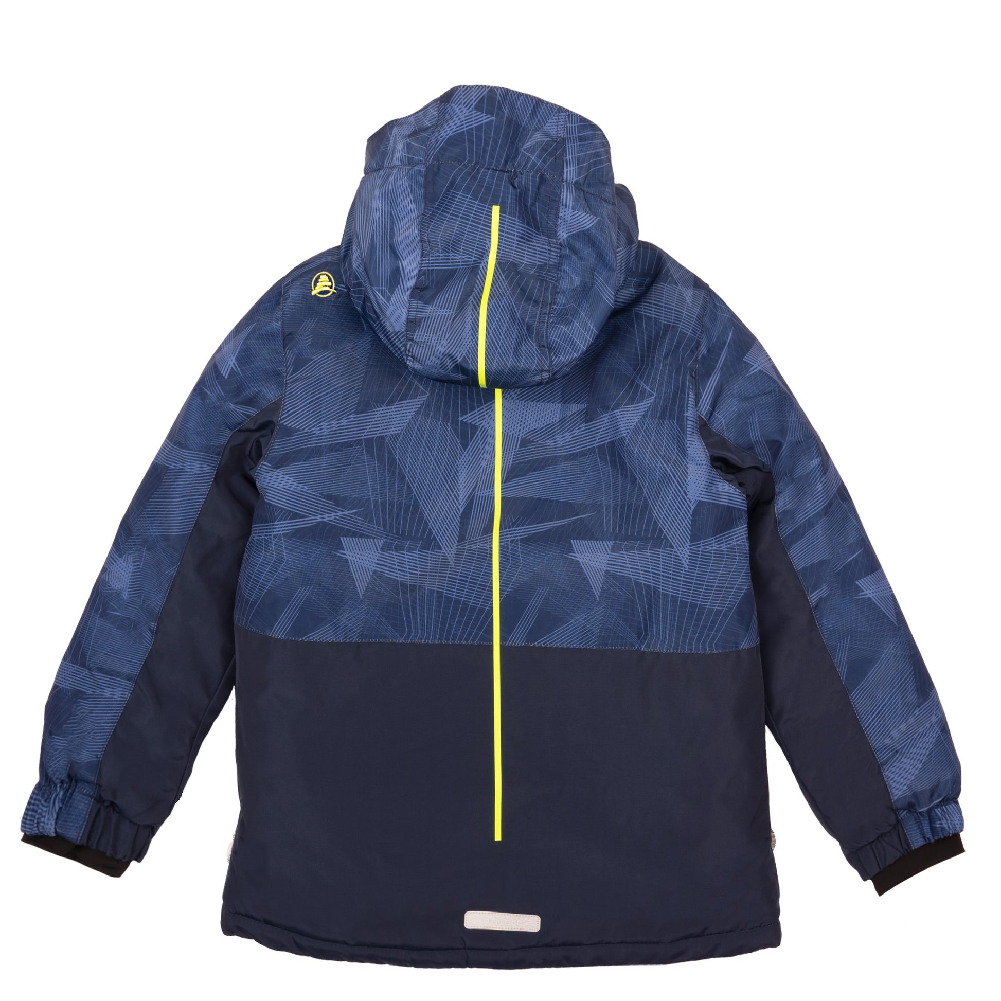 Kids' jacket and pants set with -35°C Cold Factor protection and 5000mm water-resistant outer shell. Features breathable fabric, wind stopper panel, removable hood, LED light gadget on zipper pull, and anti-pill polar fleece lining
