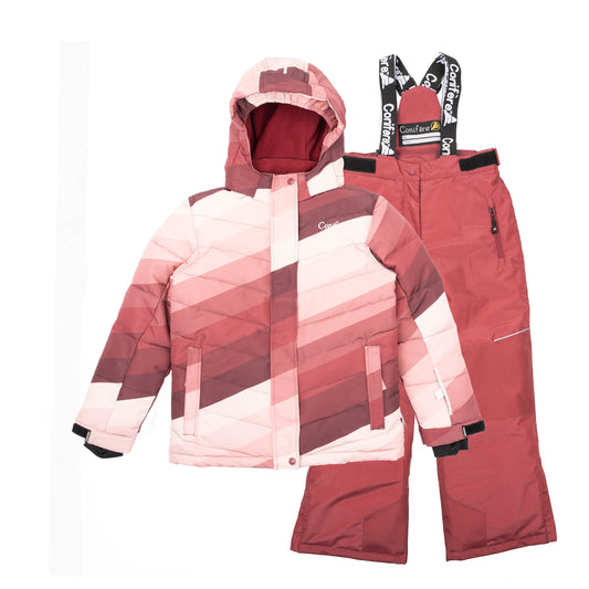 CONICA DUSTY PINK - Girls Dusty Pink 2-piece Snowsuit Set