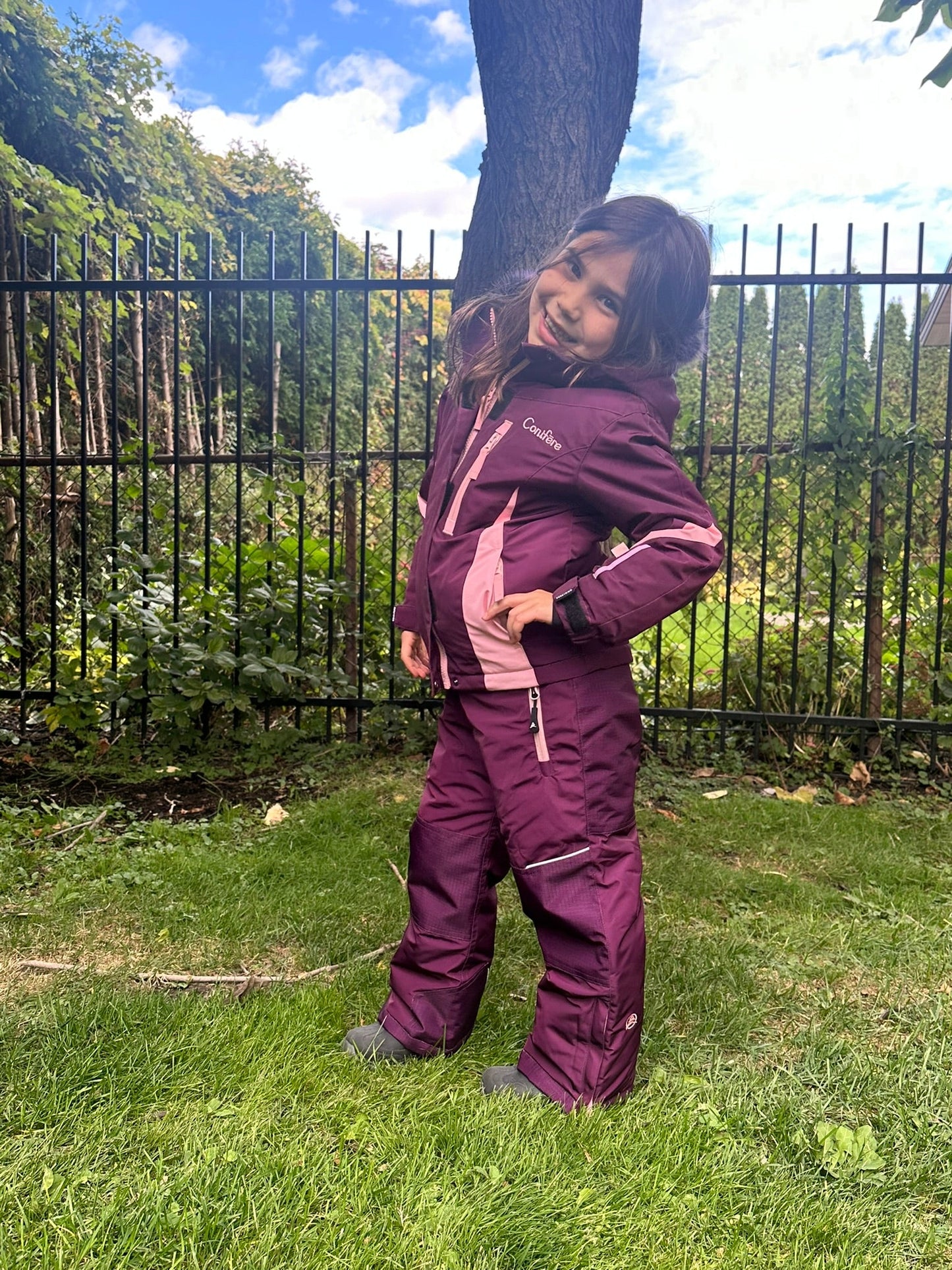 KAUSSI RASPBERRY - Girls 2-piece snowsuit