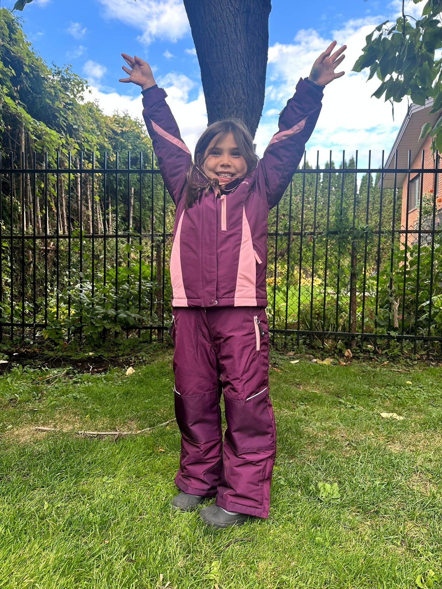 KAUSSI RASPBERRY - Girls 2-piece snowsuit