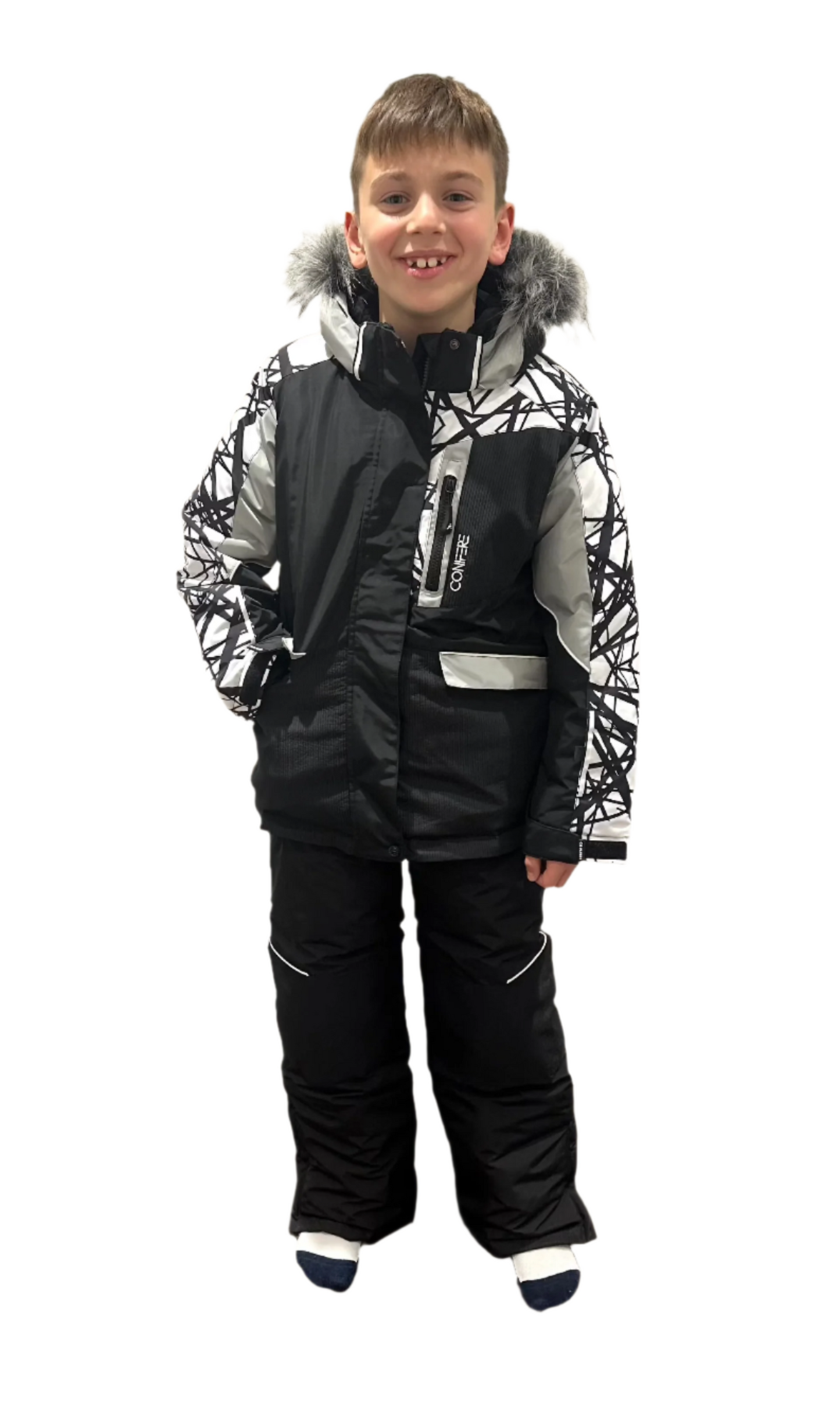 TABOR BLACK - Boy's 2-piece Snowsuit Set