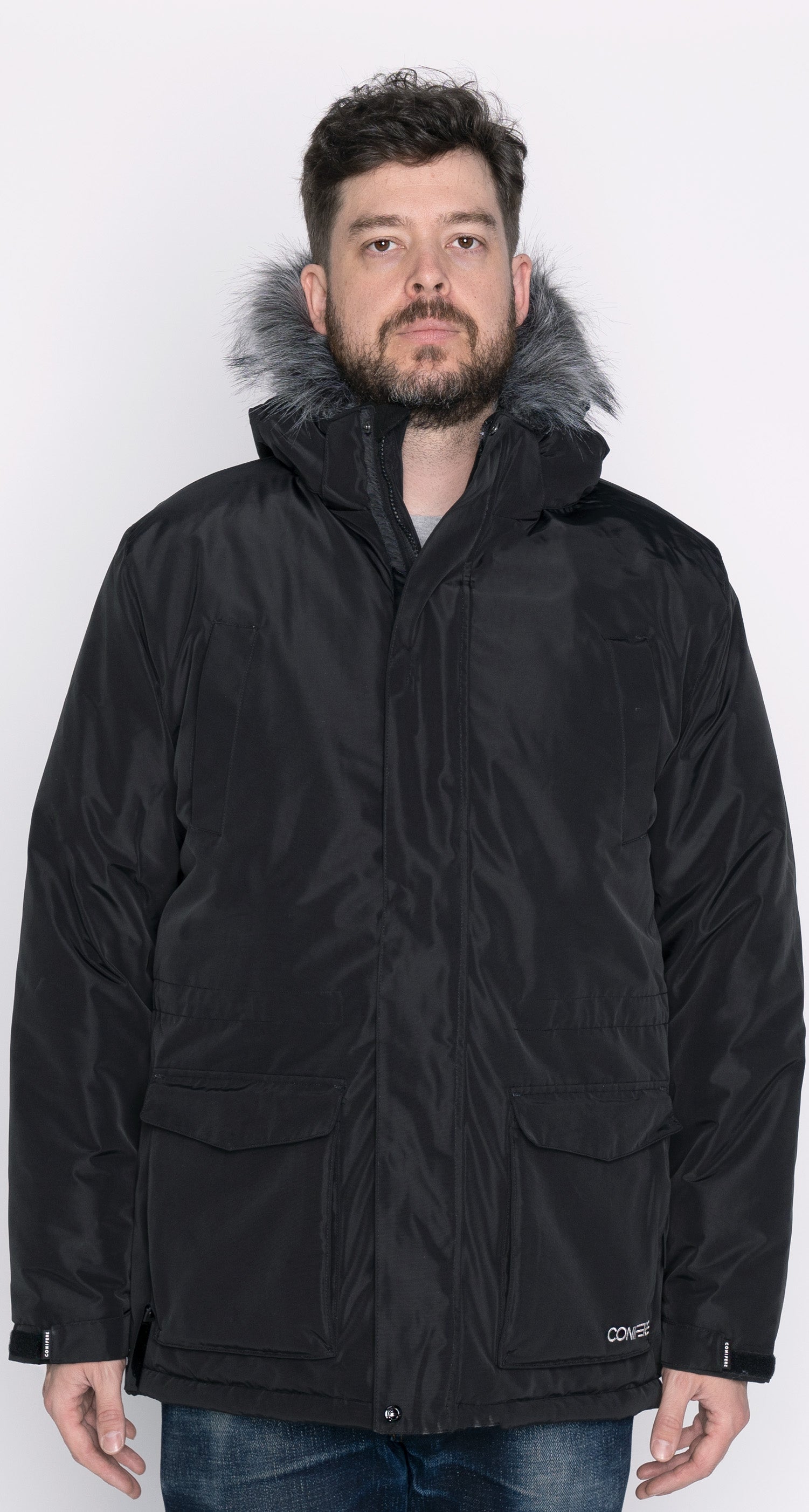 Water and Wind Resistant Quilted Fleece Lined Adjustable Mens Parka