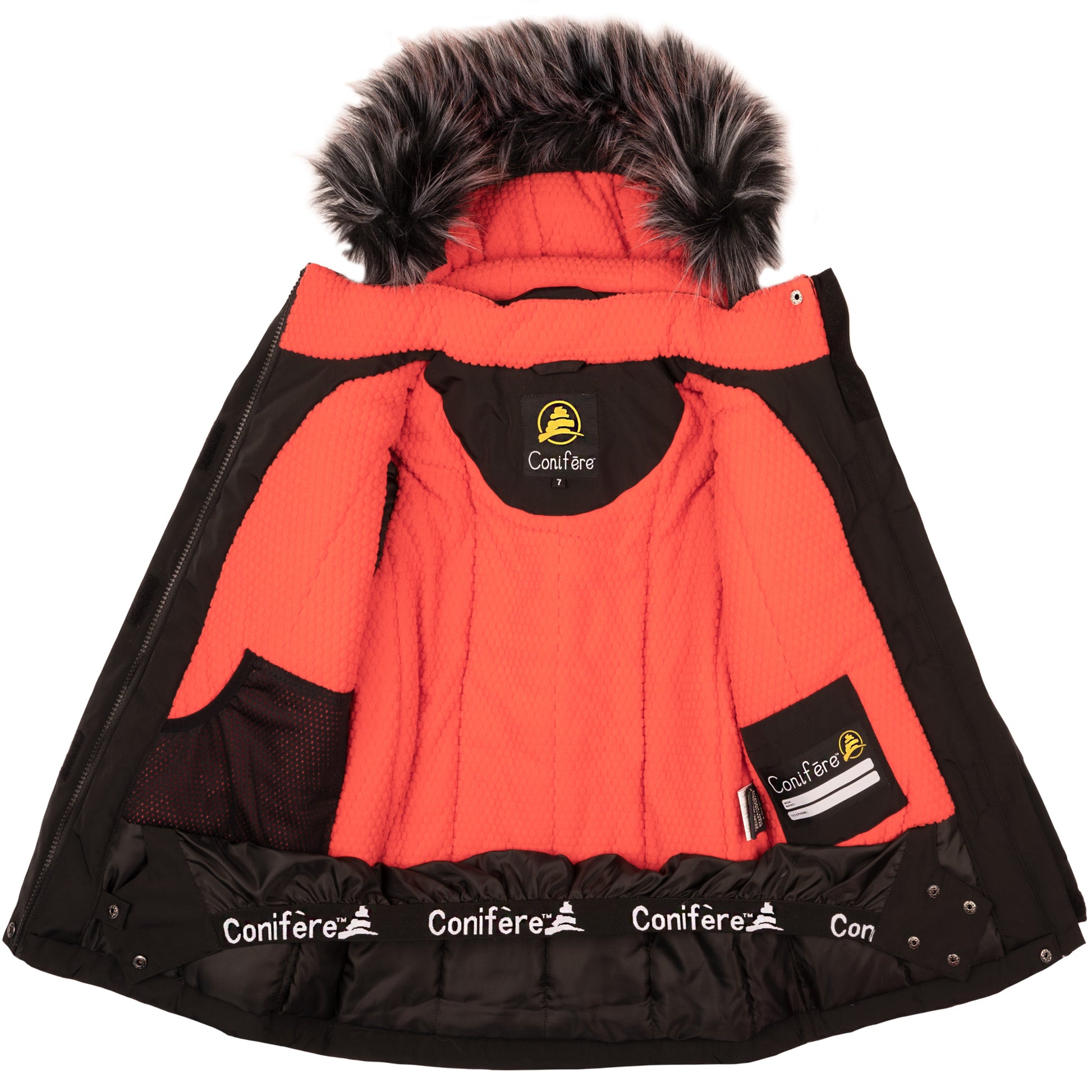 Kids Water and Wind Resistant Removable Fur Winter Parka