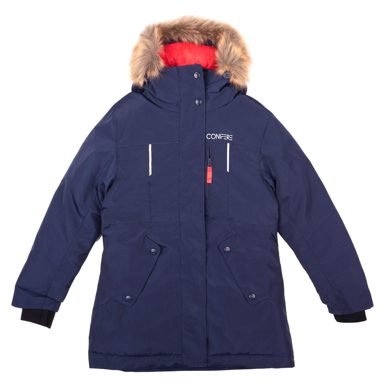 Kids Water and Wind Resistant Removable Fur Parka