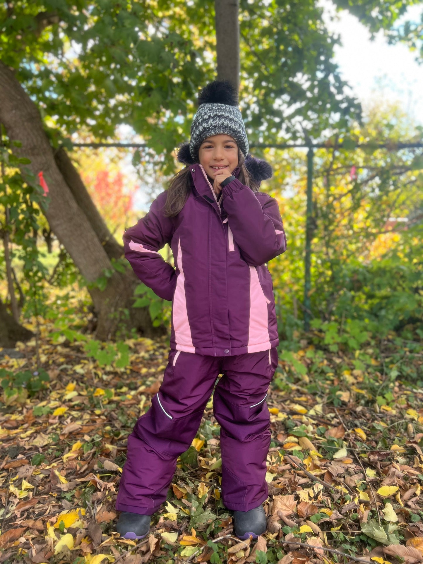 KAUSSI RASPBERRY - Girls 2-piece snowsuit