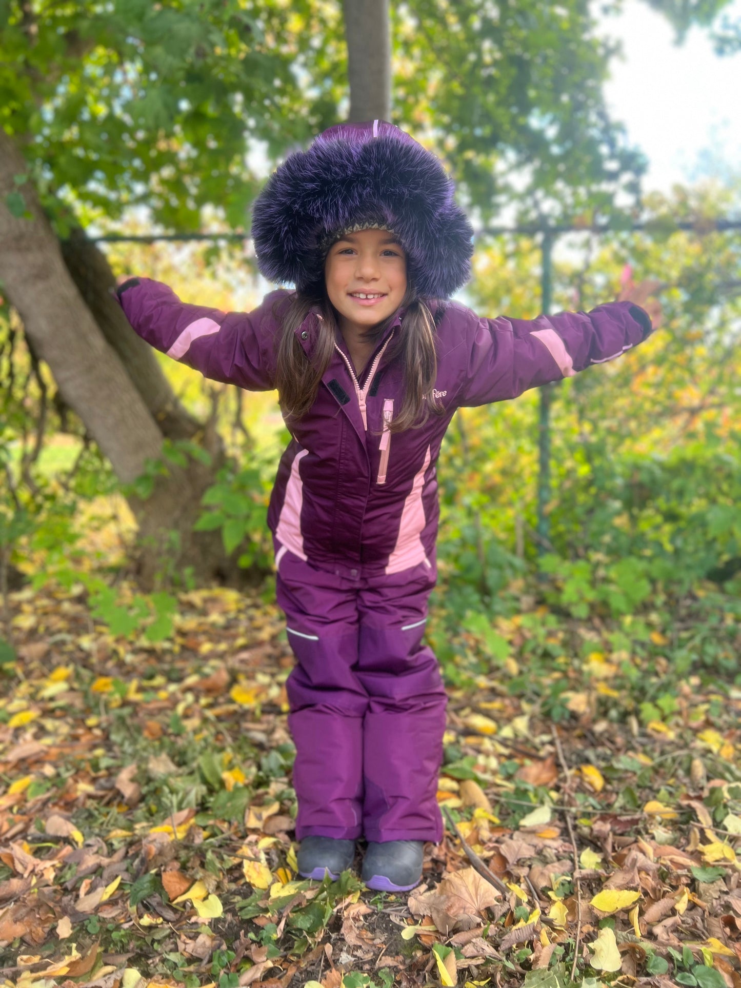 KAUSSI RASPBERRY - Girls 2-piece snowsuit