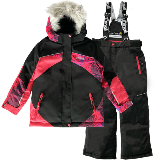 SHASTA BLACK - Girls' Black 2-piece Snowsuit Set