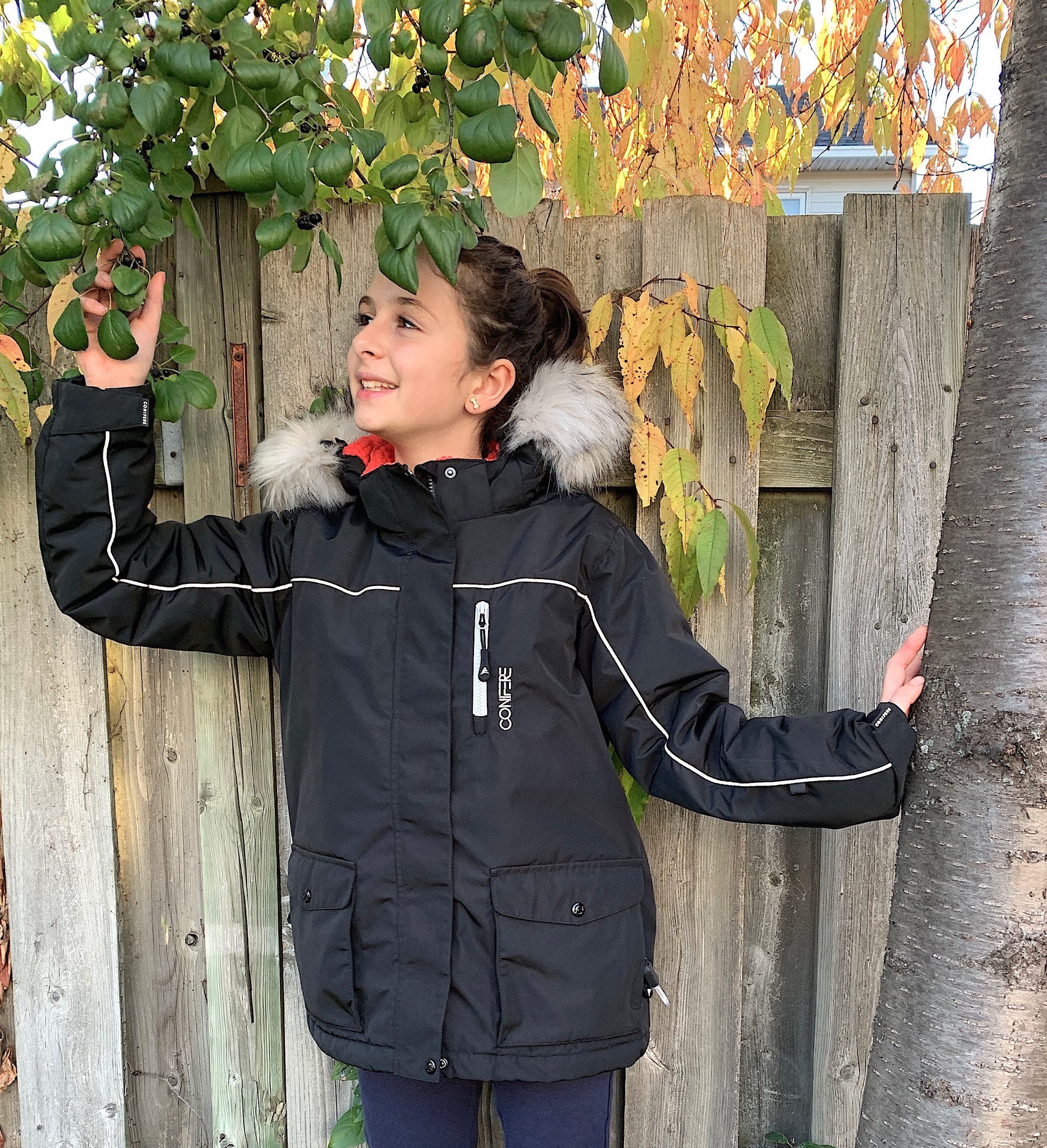 Kids Water and Wind Resistant Removable Fur Winter Parka