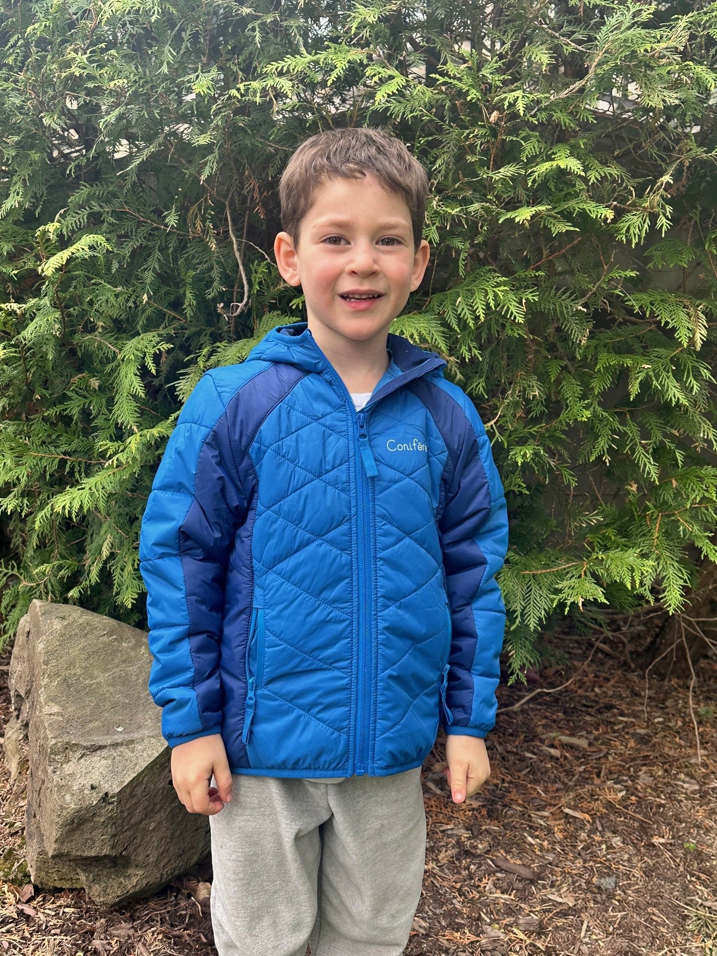 Strobus - Boys' Blue Transitional Puffer Jacket
