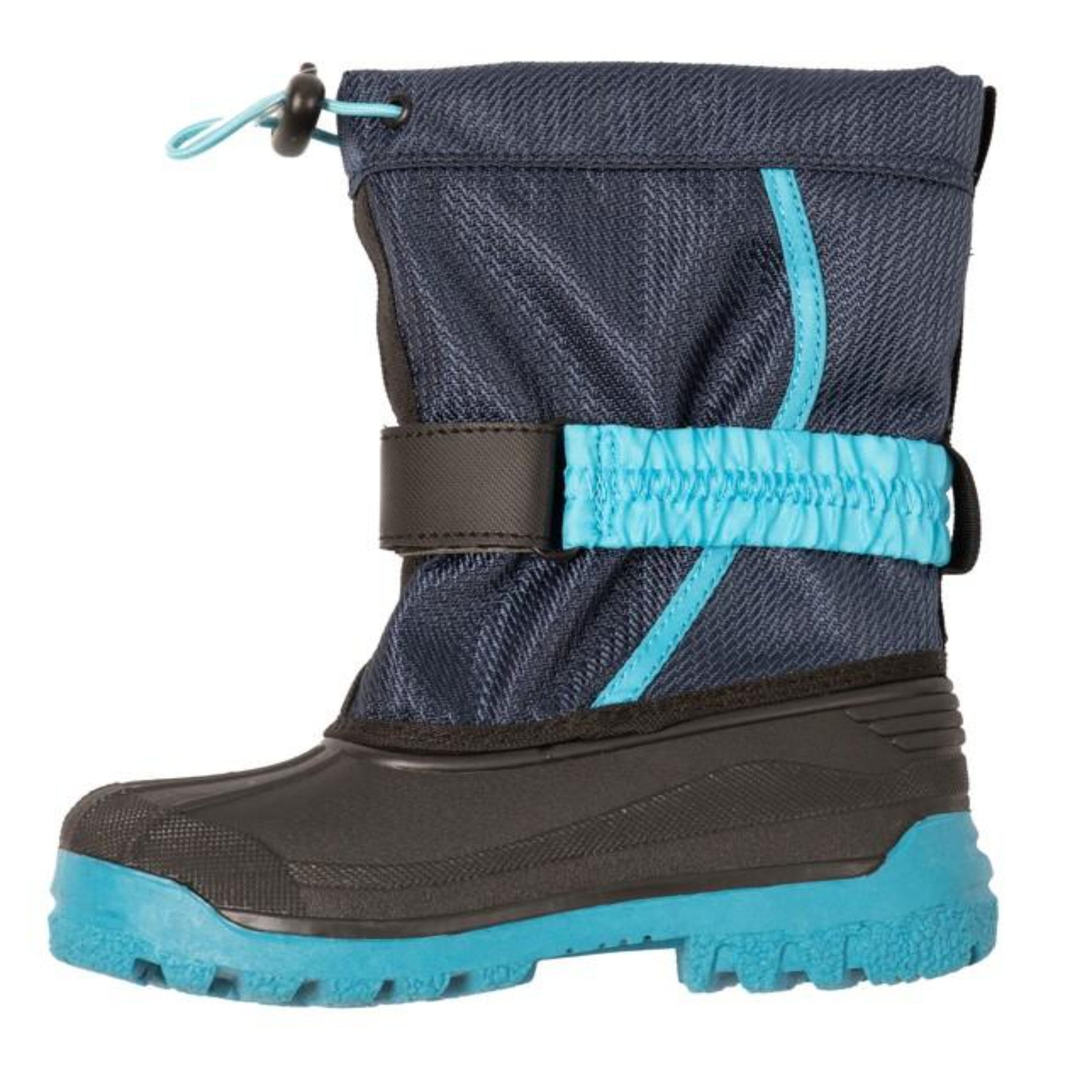 Kids' insulated snow boots, waterproof with durable rubber shell, 8mm felt liner, adjustable closures, reflective piping