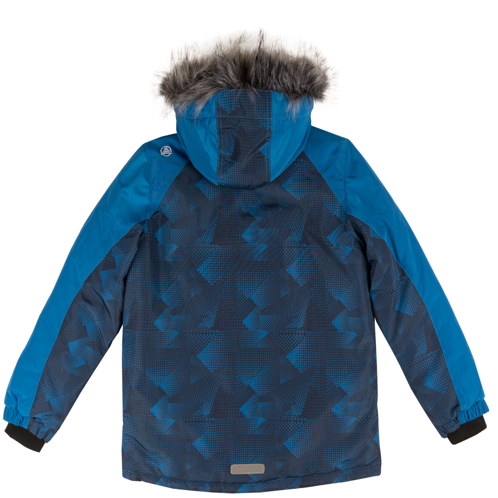 Insulated jacket and pants set with cold protection up to -35 C. Features water repellent shell, breathable fabric, removable hood, LED light, fleece lining, adjustable cuffs, YKK zipper, snowskirt, and reinforced knees.