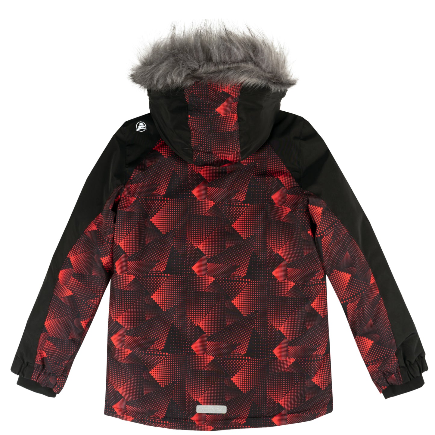Insulated jacket and pants set with cold protection up to -35 C. Features water repellent shell, breathable fabric, removable hood, LED light, fleece lining, adjustable cuffs, YKK zipper, snowskirt, and reinforced knees.