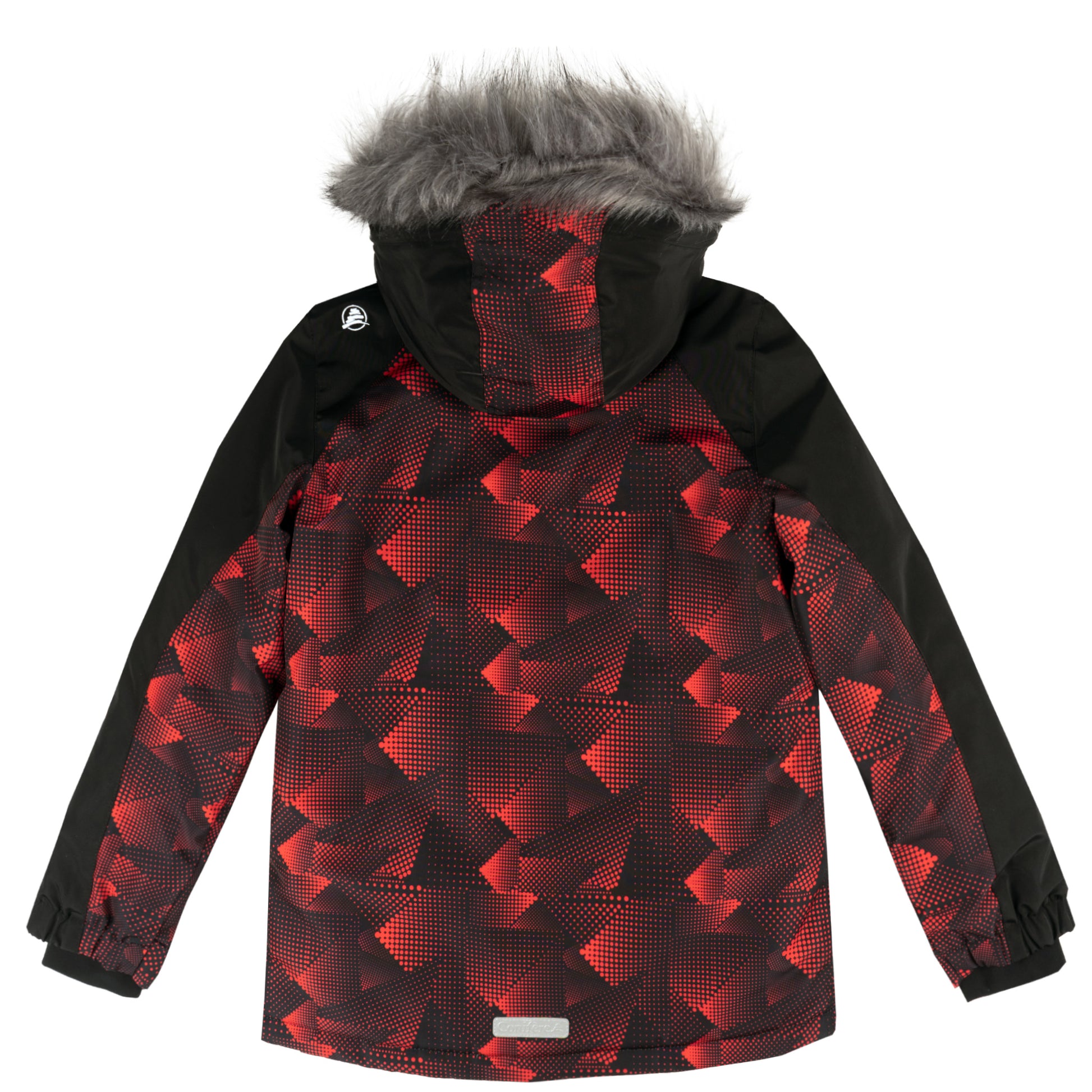 Insulated jacket and pants set with cold protection up to -35 C. Features water repellent shell, breathable fabric, removable hood, LED light, fleece lining, adjustable cuffs, YKK zipper, snowskirt, and reinforced knees.