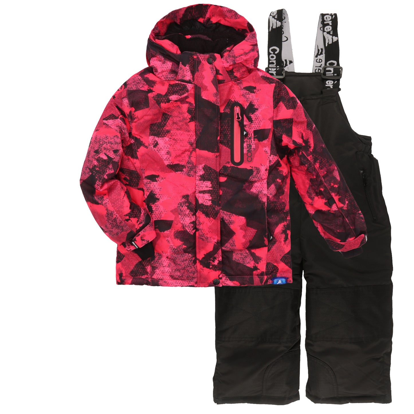 Red Camo Girl's Snowsuit Set
