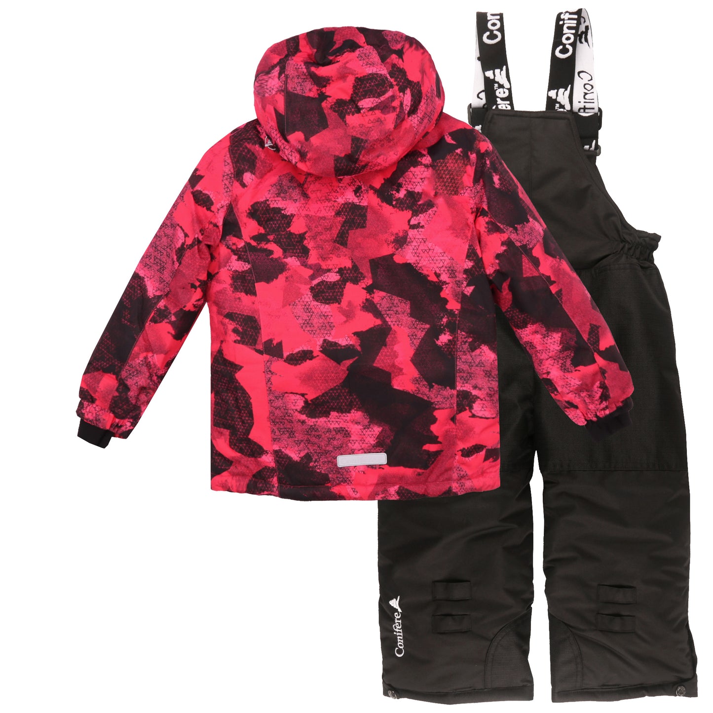 Red Camo Girl's Snowsuit Set