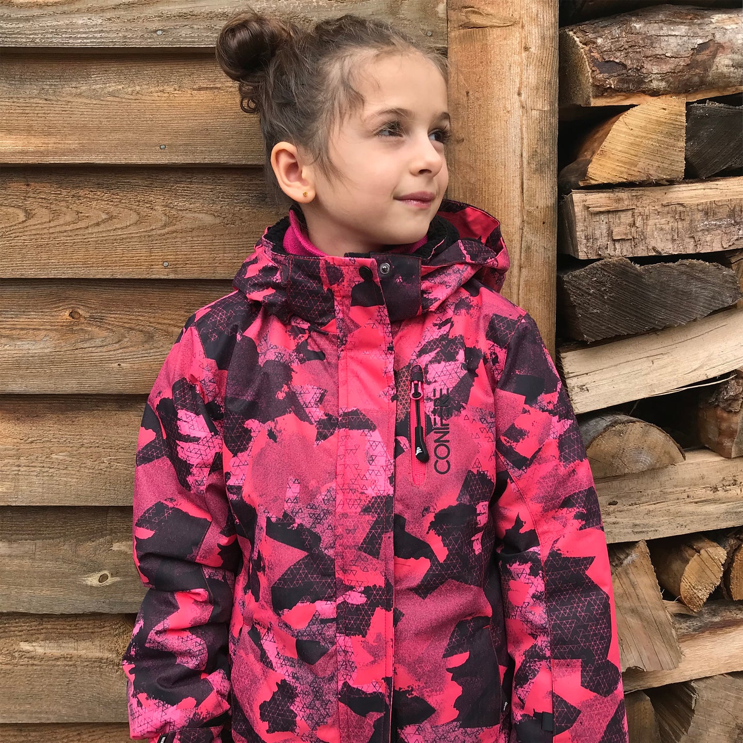 Red Camo Girl's Snowsuit Set