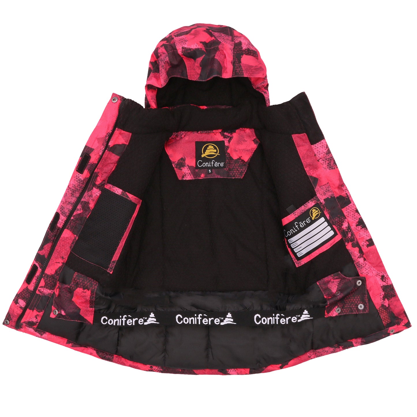 Red Camo Girl's Snowsuit Set