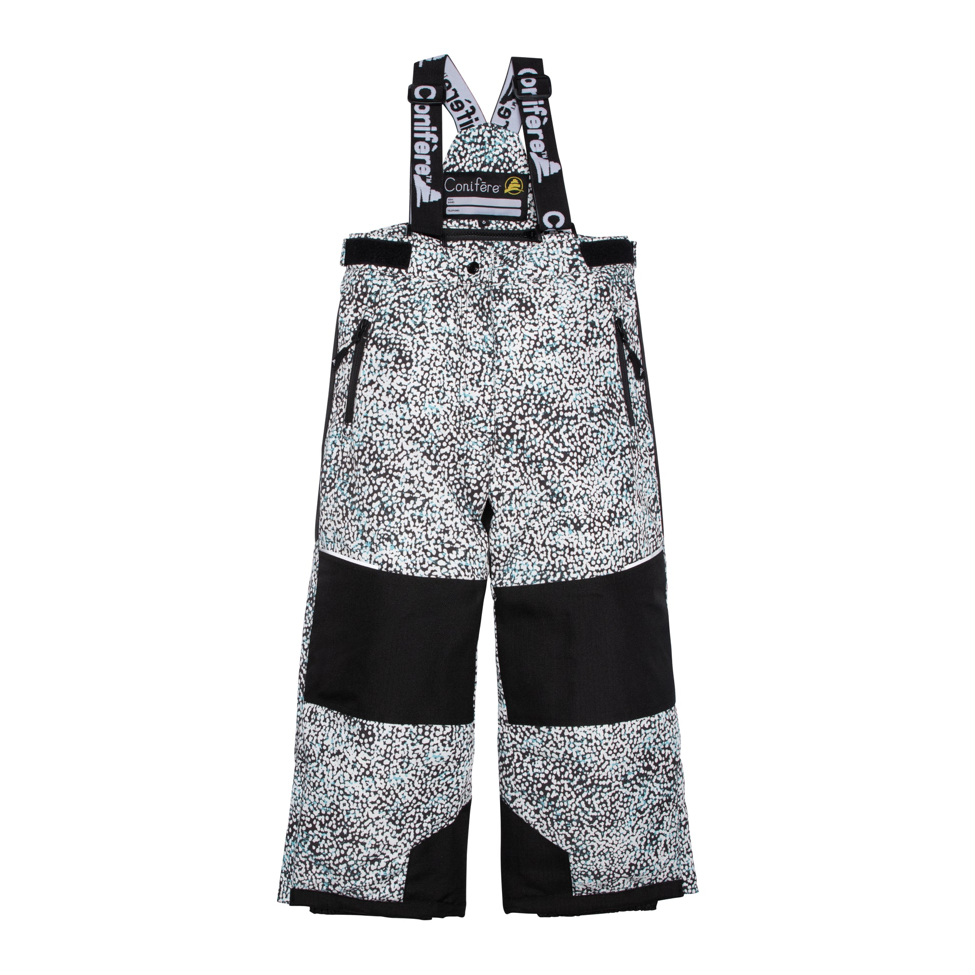 JACKET: Water-resistant outer shell, wind stopper panel, removable hood, chin guard, LED light, anti-pill polar fleece lining, adjustable cuffs with elastic & velcro, YKK zipper, snowskirt, name label, and pockets. PANTS: Adjustable elastic suspender, waist with tabs, reflective piping at knee and back hem, removable back bib