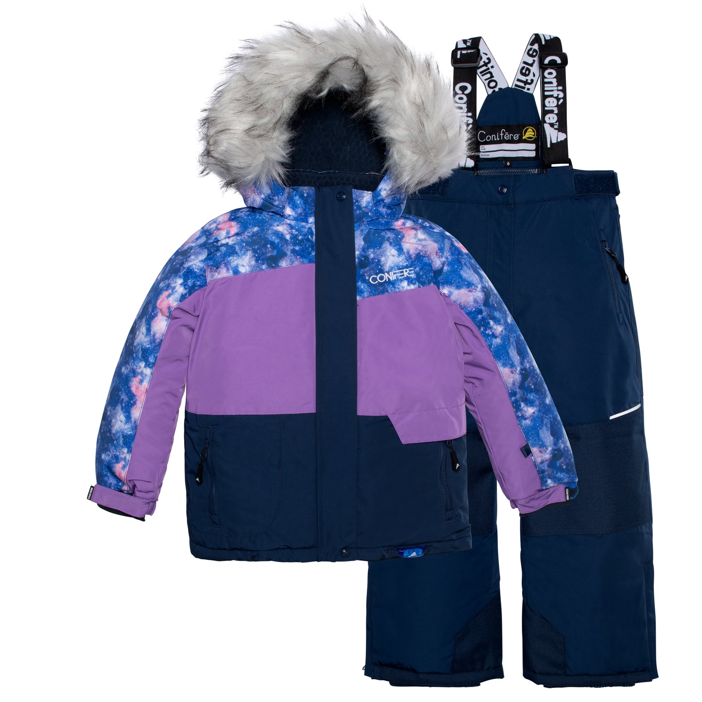 Navy Billow Charm  Girls Snowsuit Set