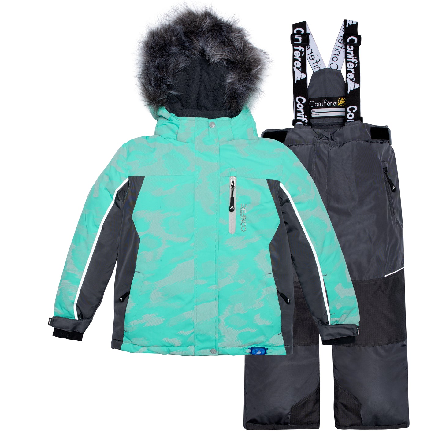 Habit de Neige Plume Turquoise pour Fille