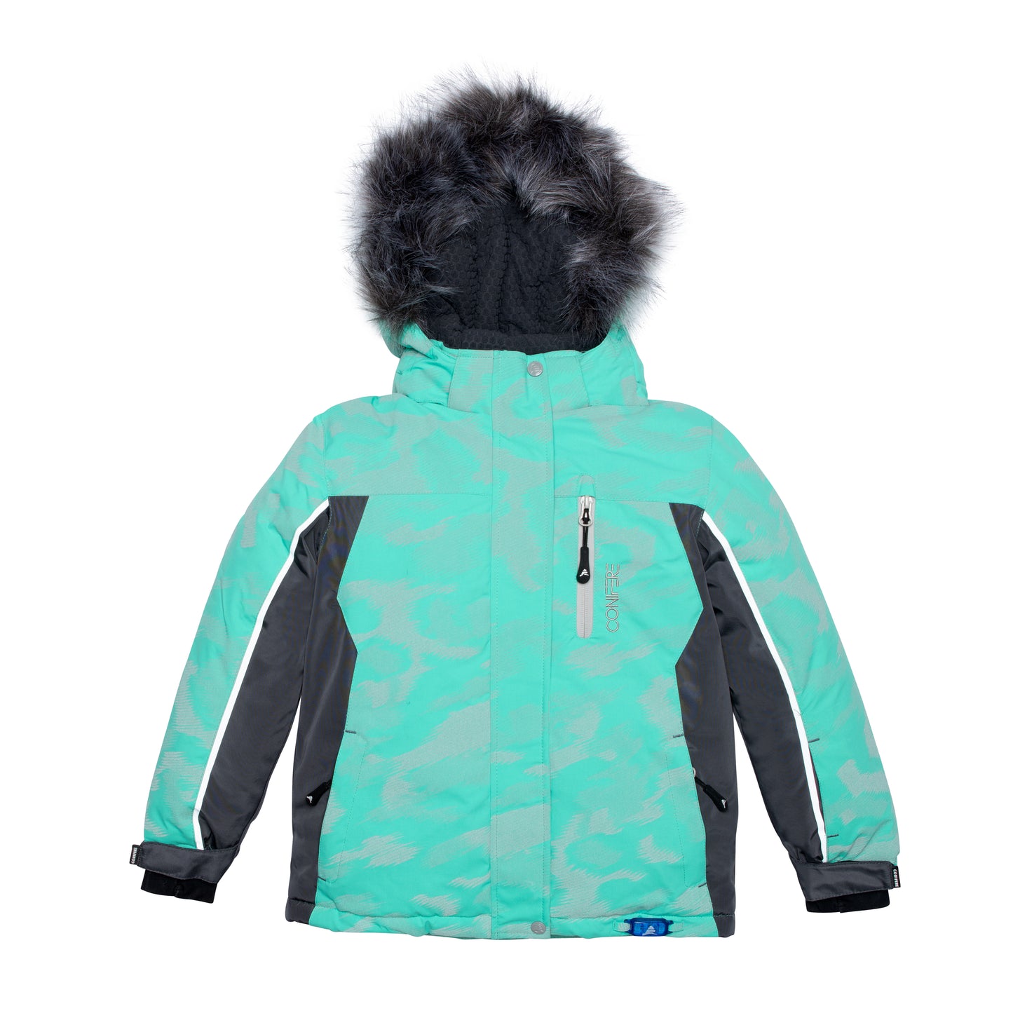 Habit de Neige Plume Turquoise pour Fille