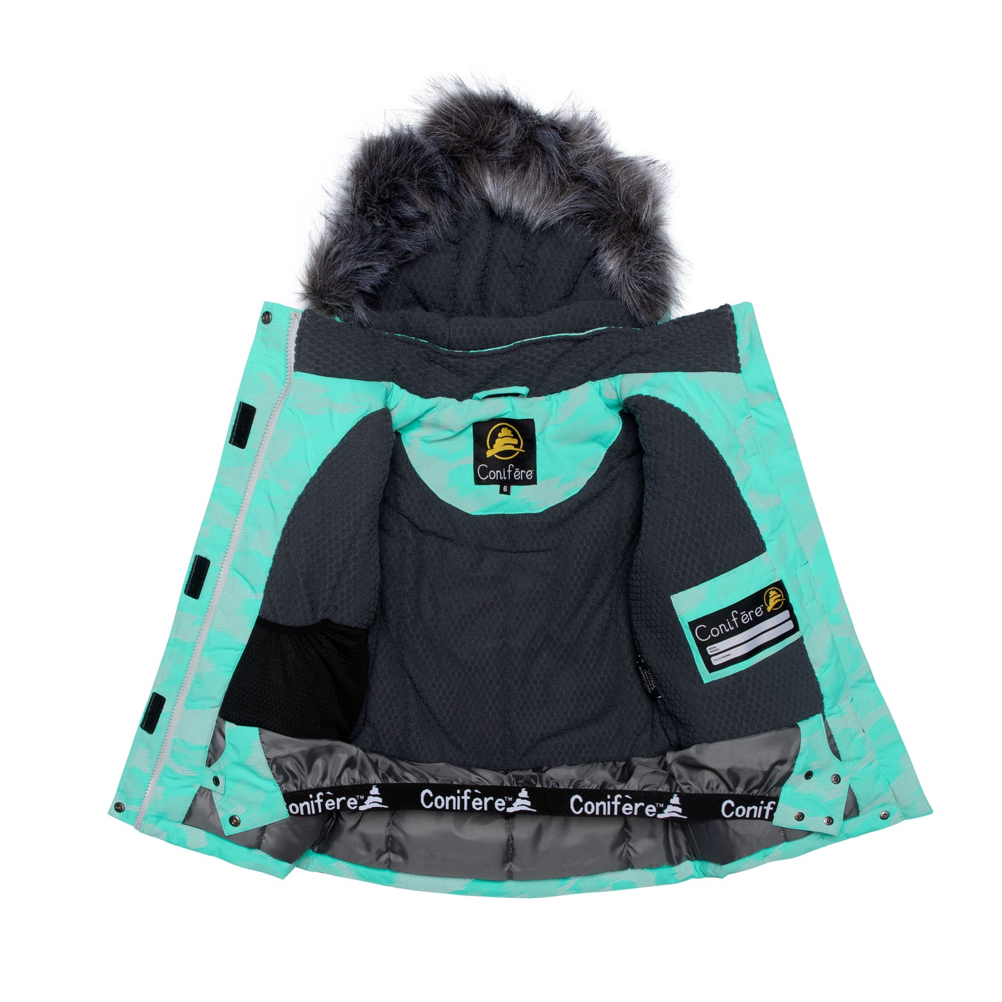 Habit de Neige Plume Turquoise pour Fille