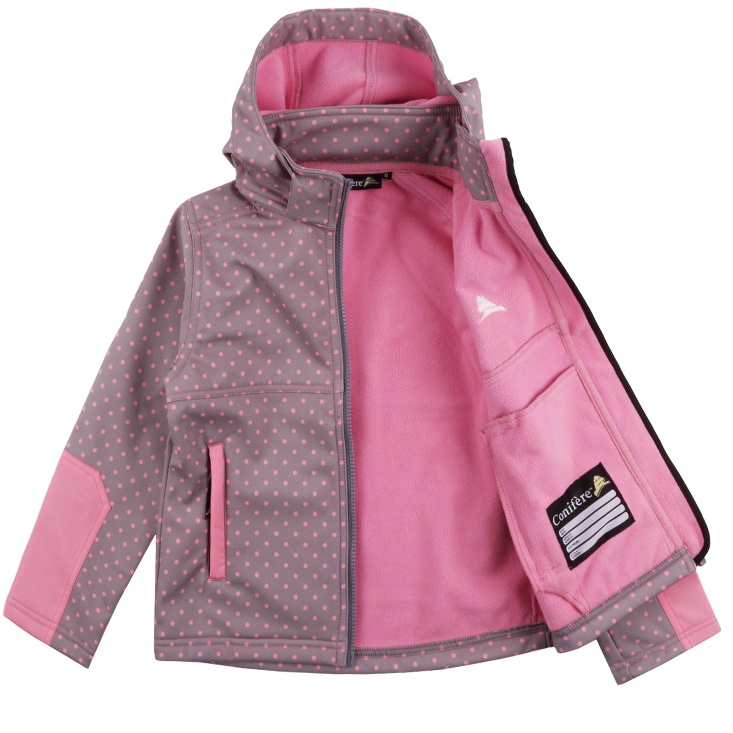 Tea-Pink Girls Soft Shell Jacket
