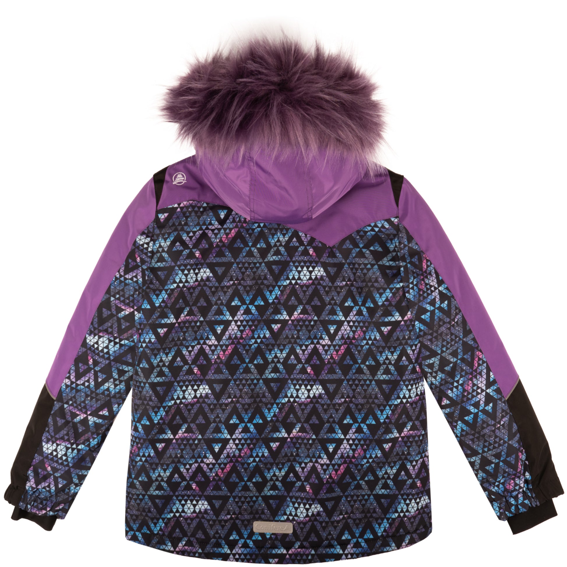 Jacket with -35°C Cold Factor protection, water repellent shell, breathable fabric, wind stopper, removable hood, LED light gadget, fleece body lining, Loft sleeve lining, adjustable cuffs, YKK zipper, snowskirt.
