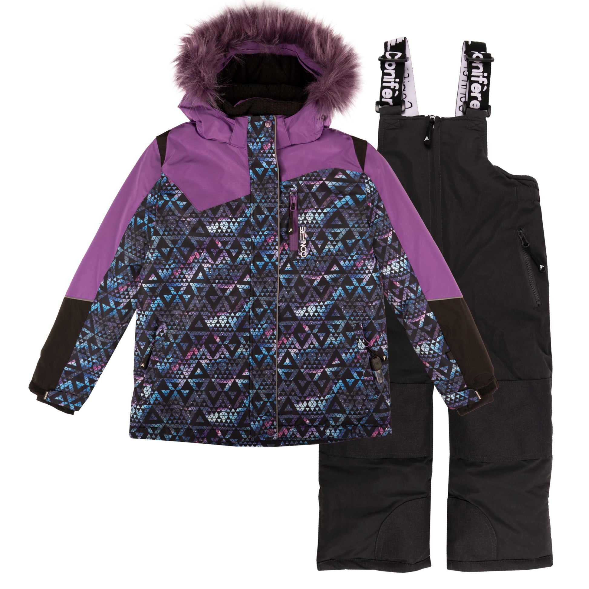 Jacket with -35°C Cold Factor protection, water repellent shell, breathable fabric, wind stopper, removable hood, LED light gadget, fleece body lining, Loft sleeve lining, adjustable cuffs, YKK zipper, snowskirt.