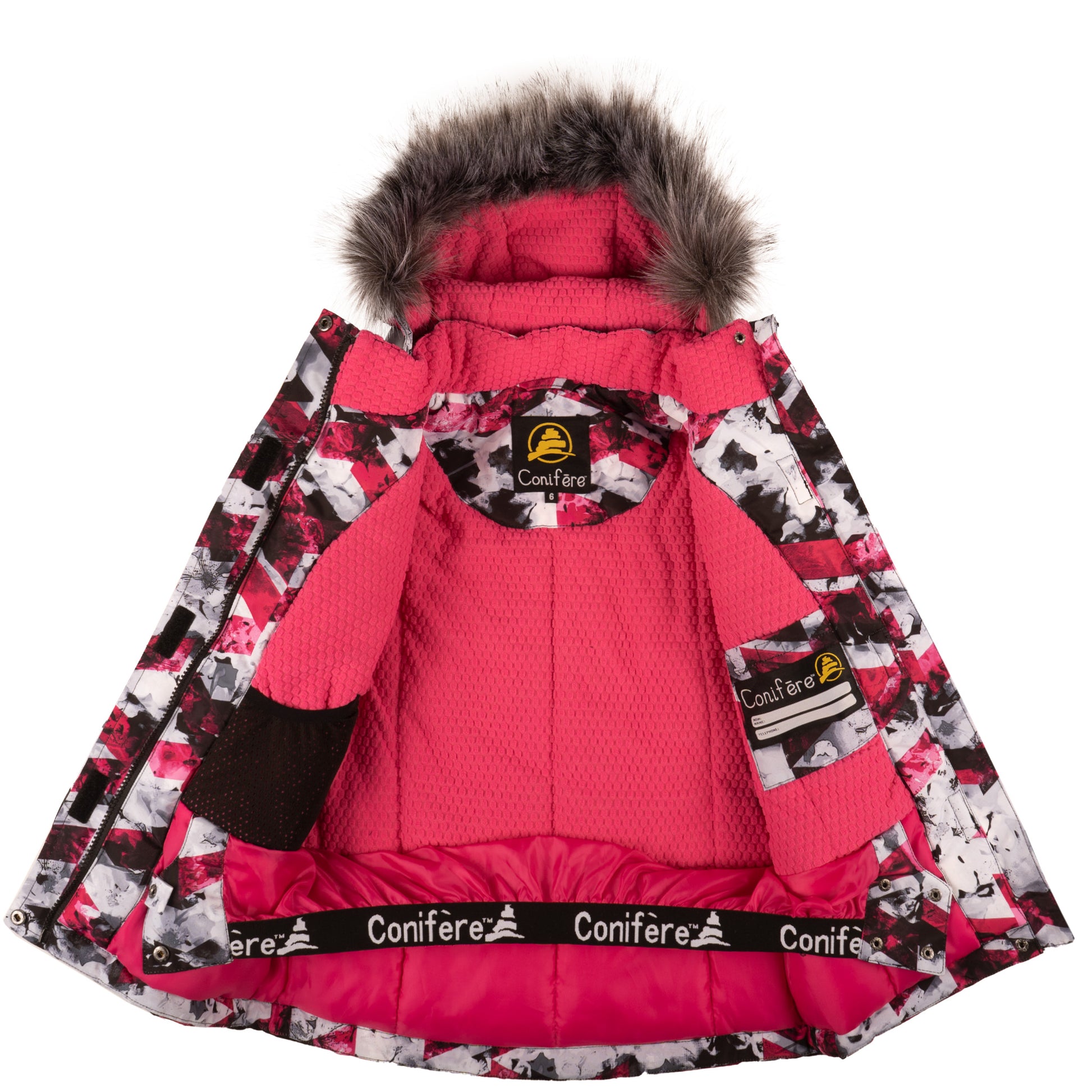 Kids' winter jacket and pants set, cold protection up to -35 C, water repellent shell, LED light zipper gadget, adjustable cuffs, YKK zipper