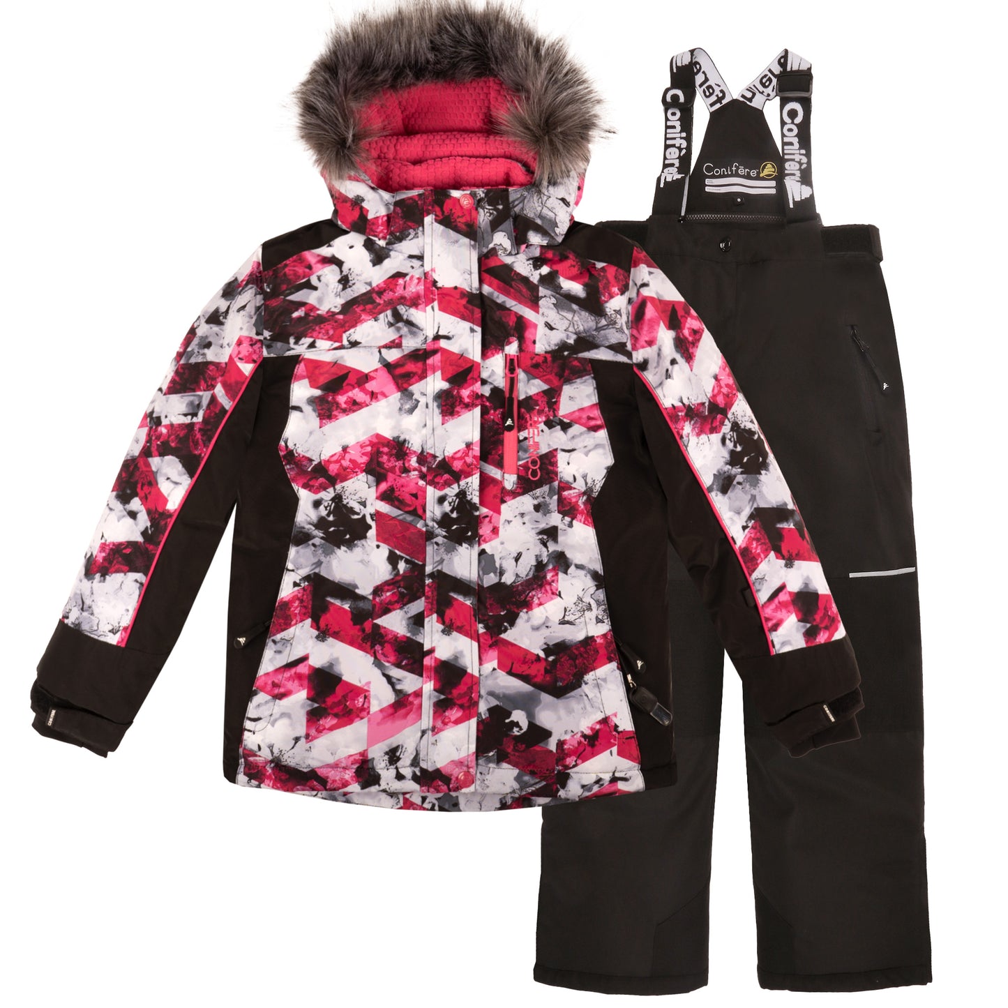 Kids' winter jacket and pants set, cold protection up to -35 C, water repellent shell, LED light zipper gadget, adjustable cuffs, YKK zipper